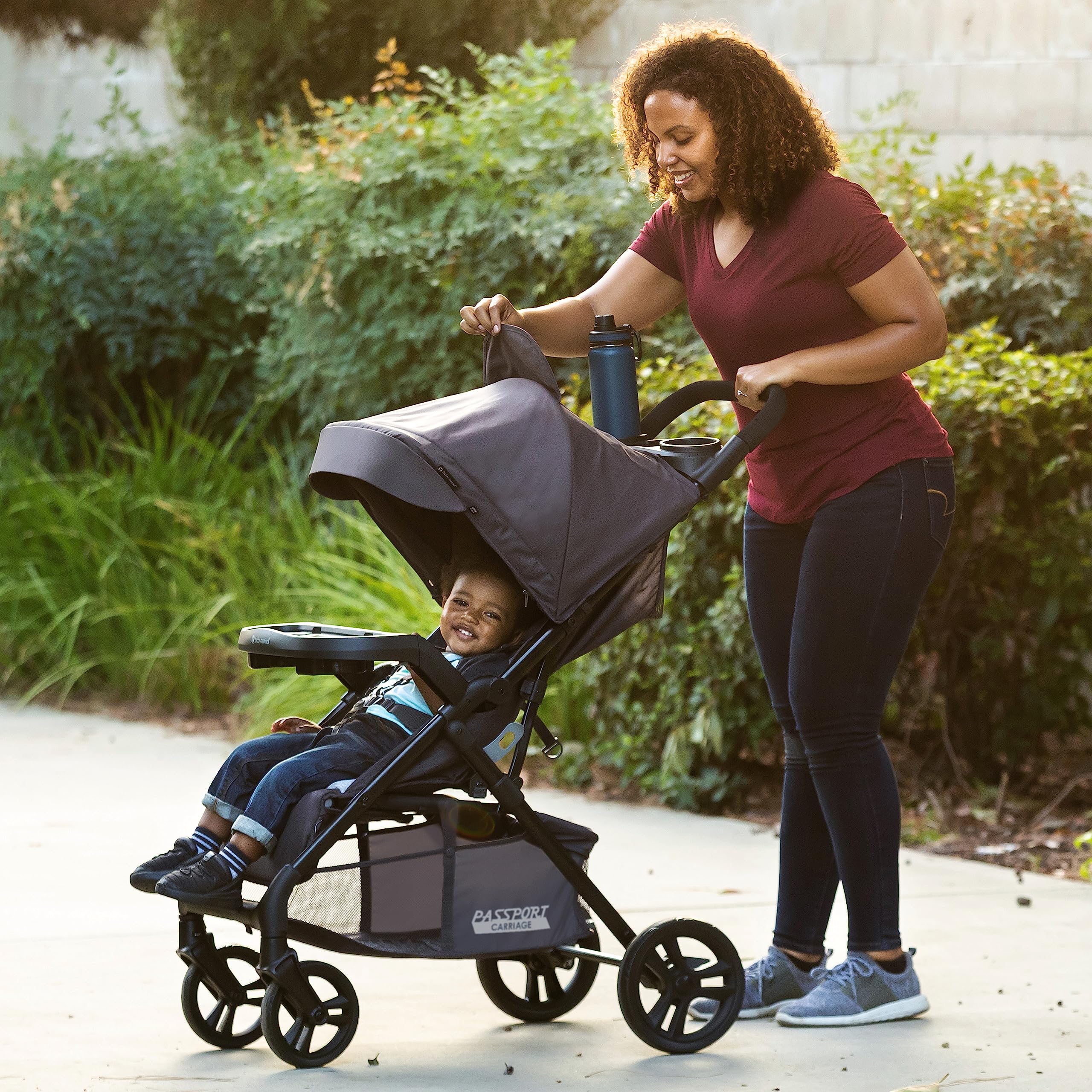 Baby Trend Passport® Travel System Stroller with EZ-Lift™ Infant Car Seat - Lightweight Compact Stroller for Newborns & Toddlers | Perfect for Air Travel, Shopping & Daily Walks (Dash Pink)
