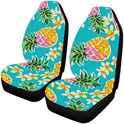 INTERESTPRINT Sea Turtle Ocean Front Car Seat Covers Set of 2 - Universal Fit for Cars, Trucks, SUVs & Vans | Waterproof & Comfortable Seat Protectors for Beach Trips & Outdoor Adventures