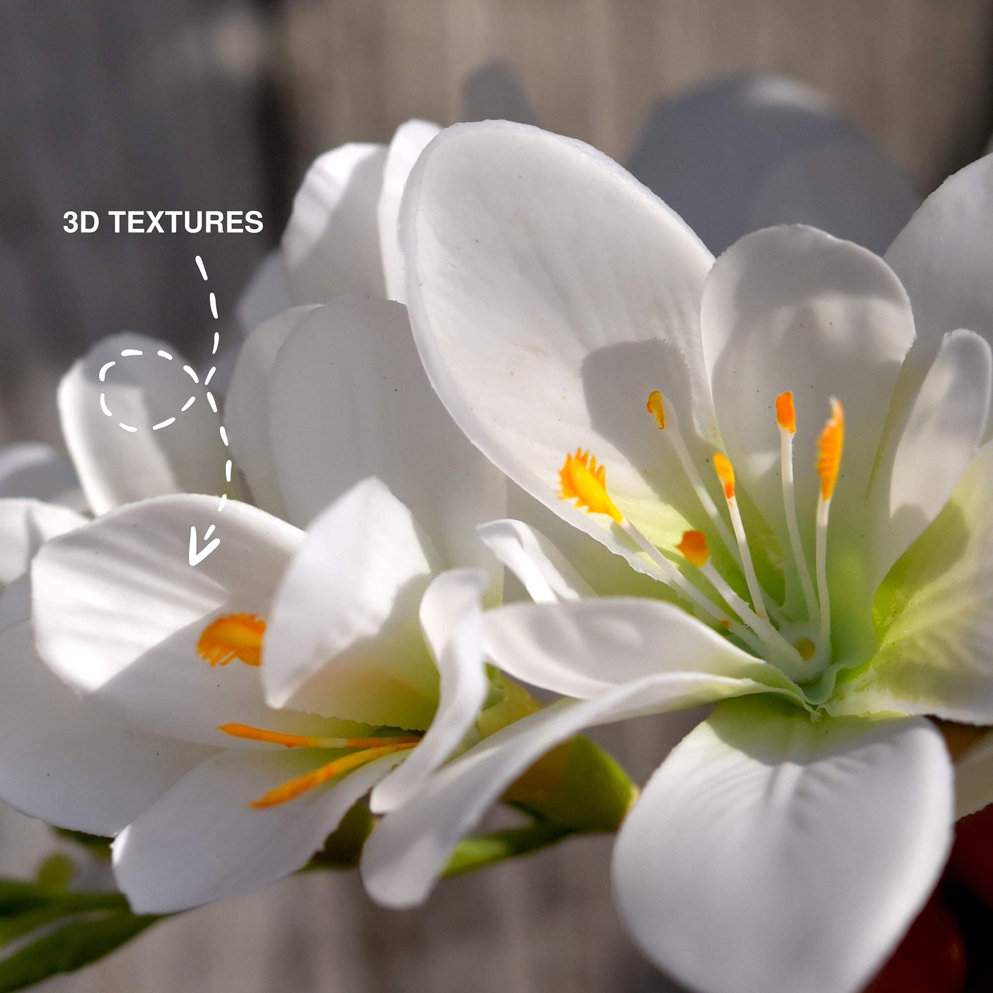 FiveSeasonStuff Real Touch Tall Freesias Artificial Flowers (6 Stems) - Lifelike Wedding Bouquet & Home Decor - Cheerful White - Perfect for Bridal Arrangements, Centerpieces, and Living Room Decorations