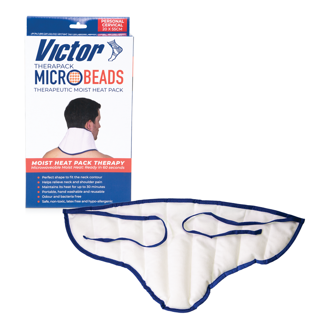 Victor Microbeads Personal Heat Pack for Neck Pain Relief - Reusable Microwaveable Heating Pad for Cervical Support, Muscle Relaxation & Stress Relief - Perfect for Home, Office & Travel Use