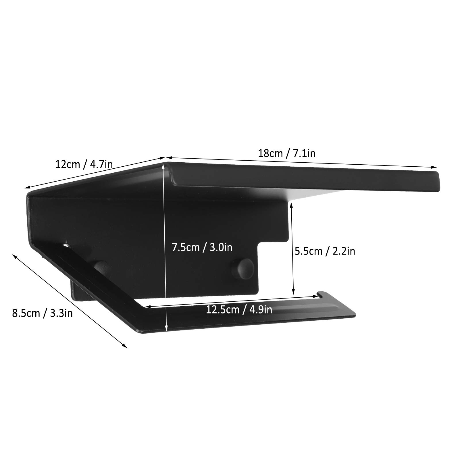Industrial Toilet Paper Holder - Wall Mounted Bathroom Tissue Roll Stand with Wooden Shelf | Durable Napkin Dispenser for Home, Office & Commercial Use