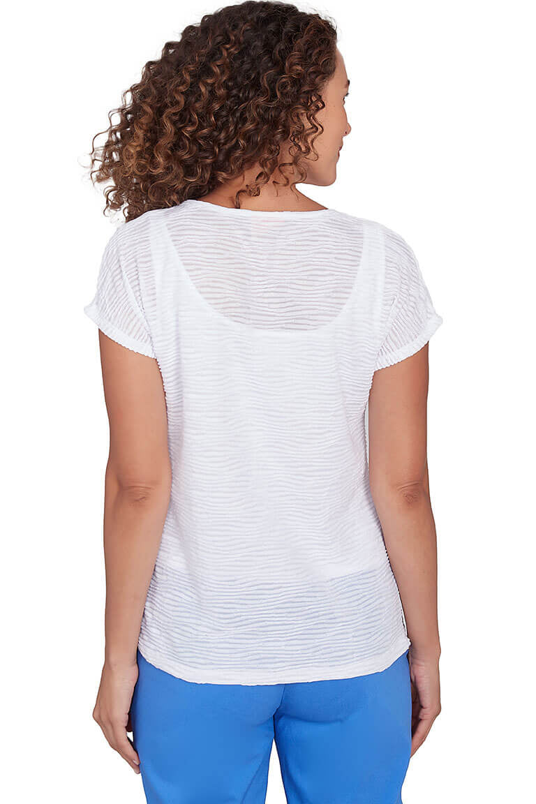 Trendy Petite Studded Ring Neck Top for Women | Stylish Party & Date Night Outfit | Fashionable Blouse for Casual & Evening Wear