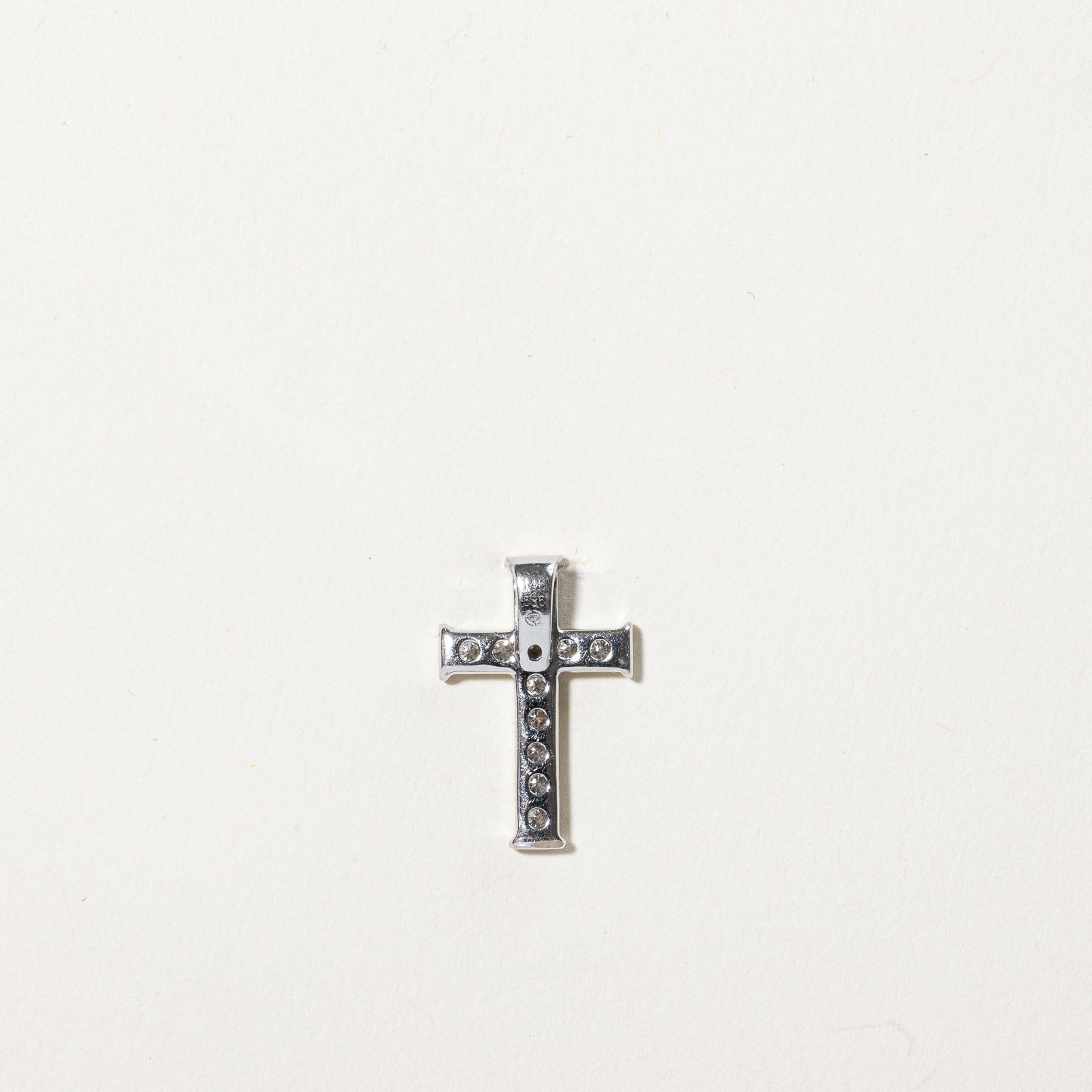 0.24ctw Diamond Cross Pendant Necklace for Women - 14K Gold Plated Religious Jewelry Gift for Baptism, First Communion & Confirmation