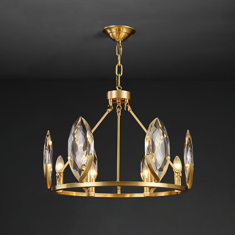 Lisandra Lustre Crystal Chandelier - Elegant Modern Ceiling Light Fixture for Dining Room, Living Room & Bedroom Lighting Decor