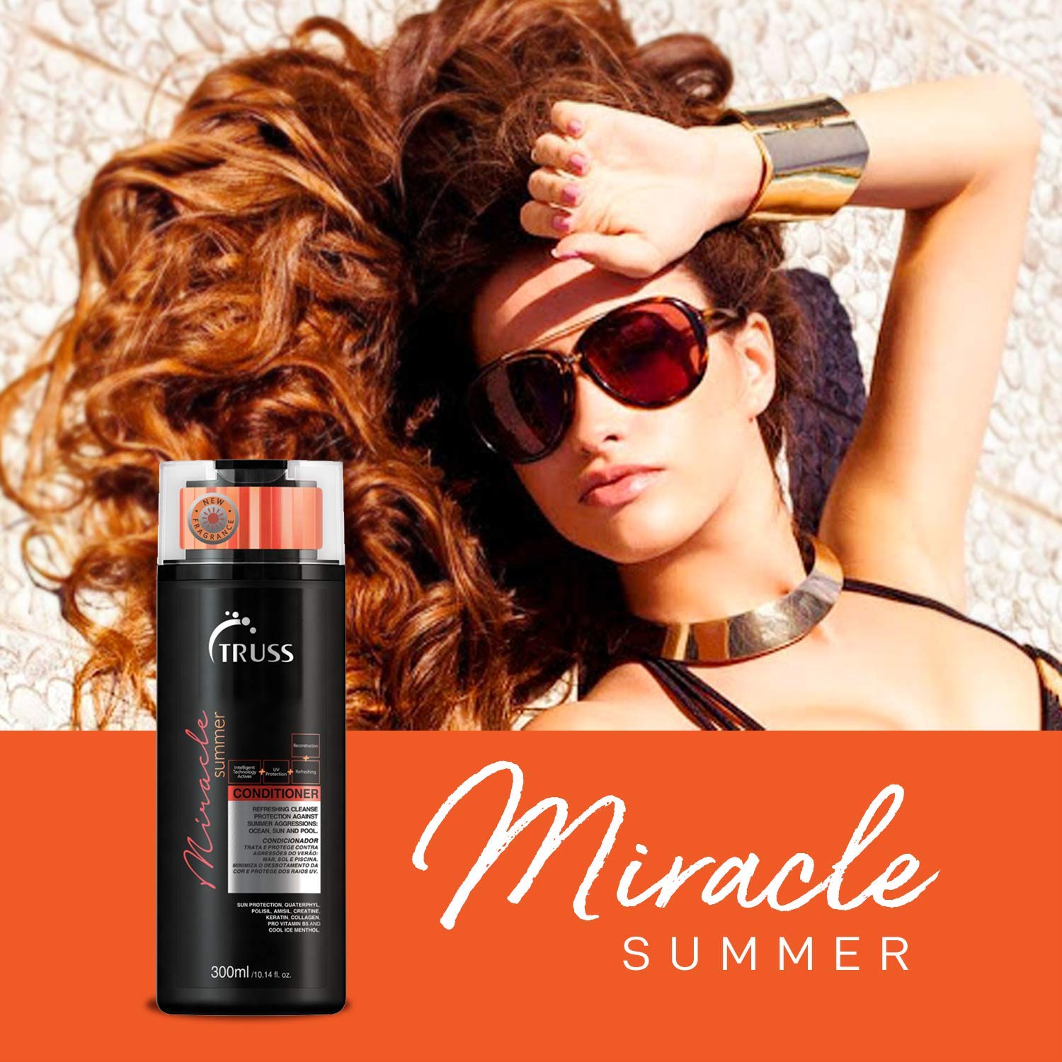 Truss Night Spa Hair Serum Bundle with Miracle Shampoo & Conditioner Set for Damaged Hair Repair - Perfect for Summer Hair Care & Salon-Quality Treatment at Home
