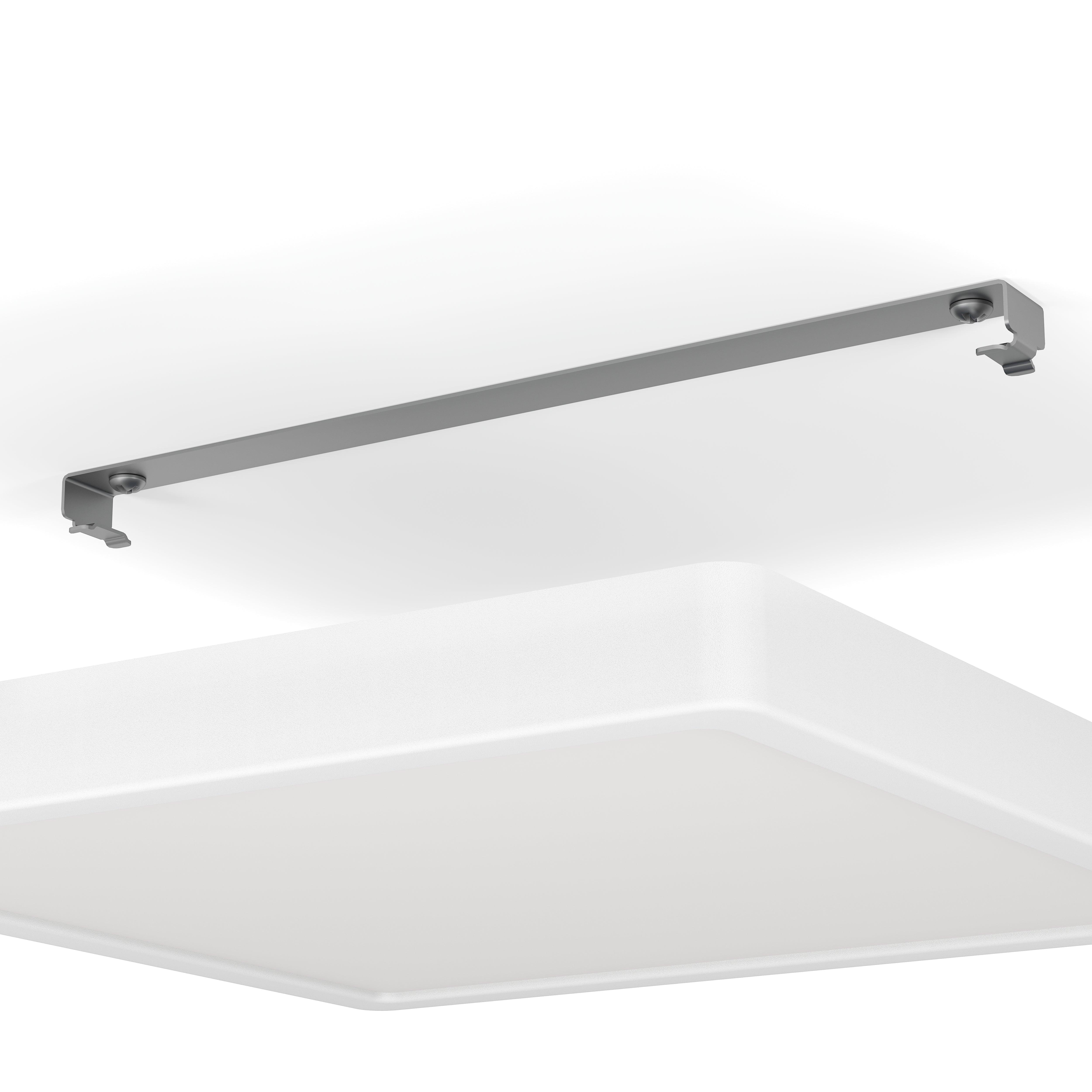 Eglo Fueva 5-LED Modern Square Flush Mount Ceiling Light Fixture, 28.5cm White Dimmable Lighting for Bedroom, Kitchen & Hallway