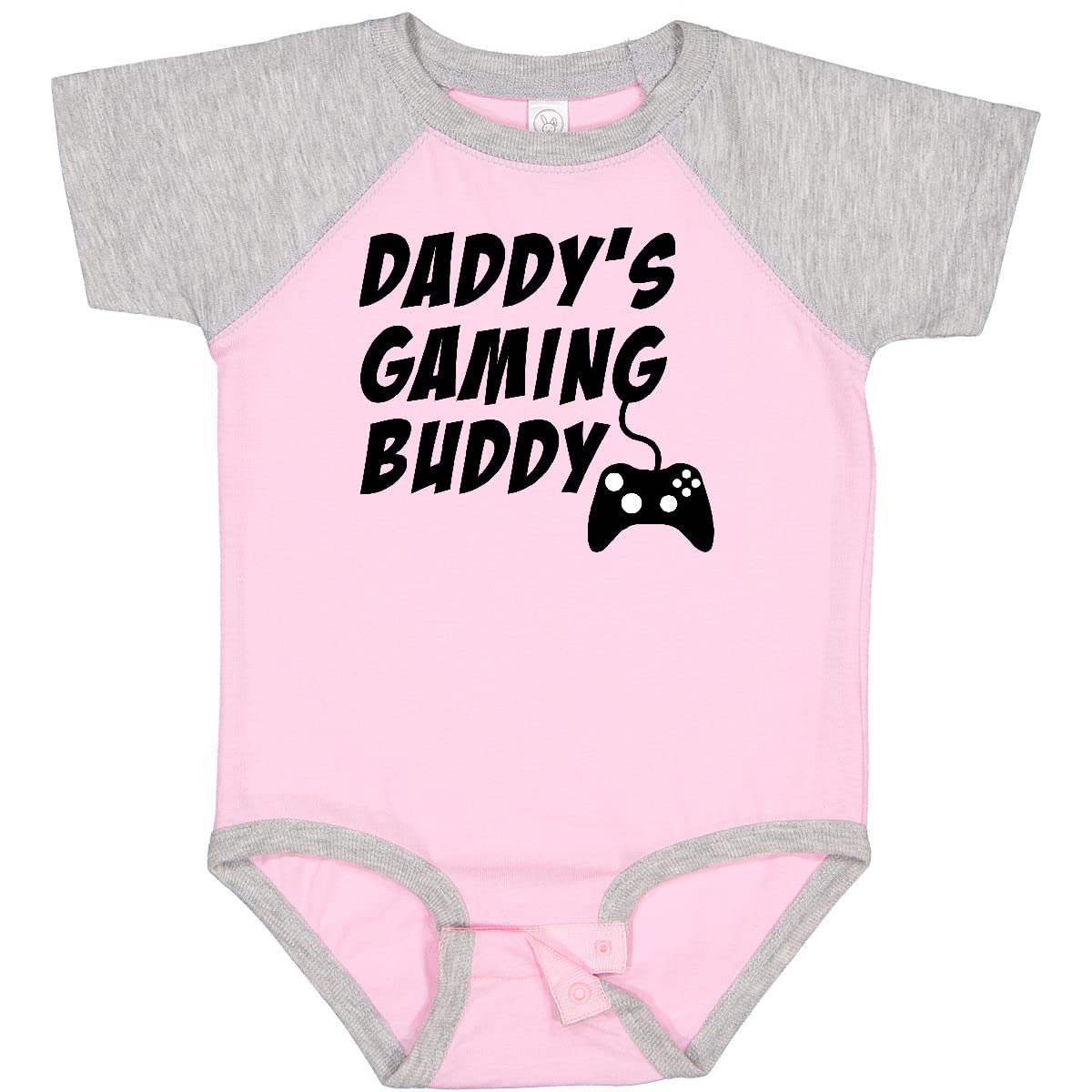 Inktastic Daddy's Gaming Buddy with Controller Baby Bodysuit - Cute Gamer Onesie for Newborns & Infants - Perfect Gift for Gaming Dads & Baby Showers