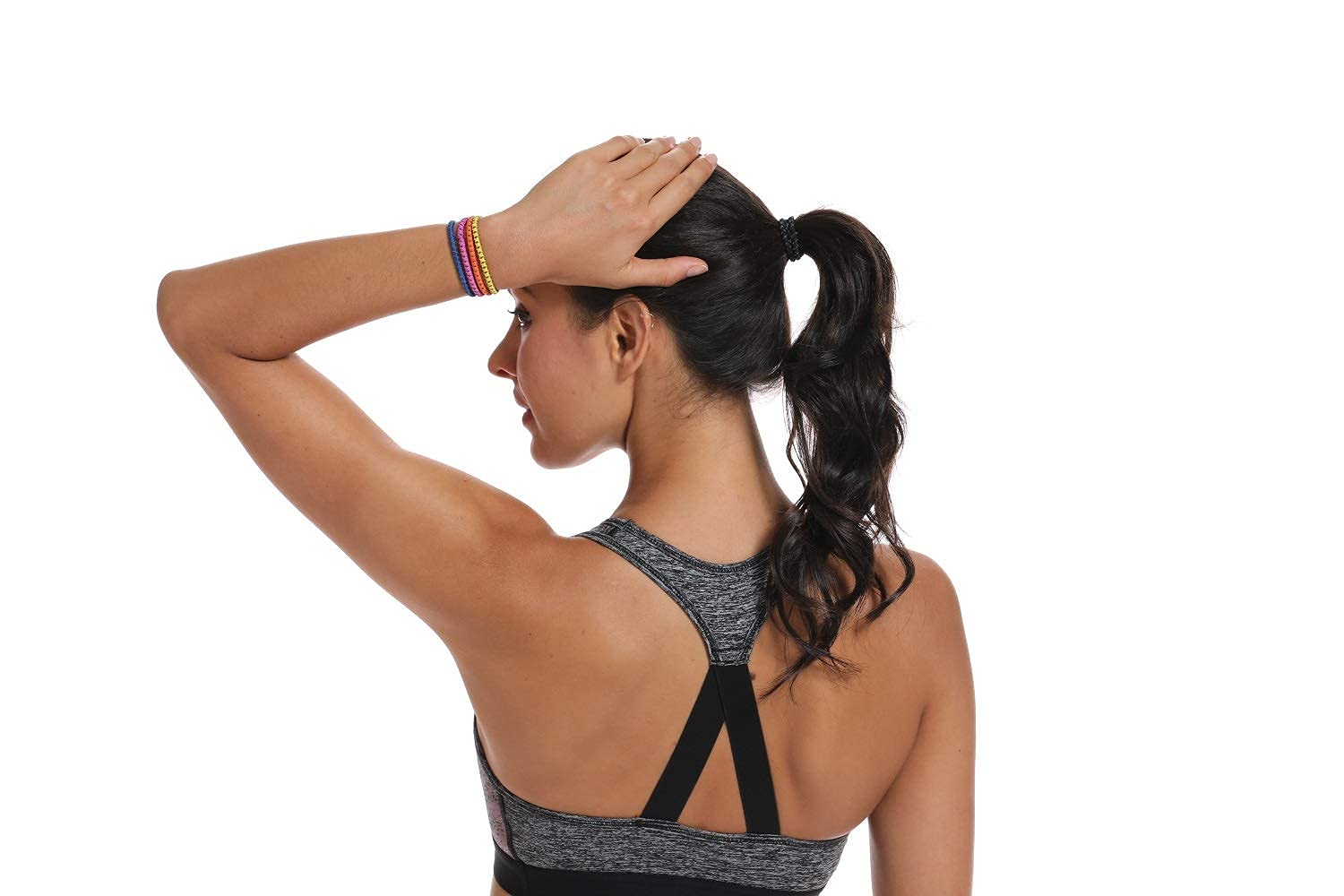 MANODHRUVA Textured Hair Rubber Bands for Women - 36 Pack Black Elastic Hair Ties for Thick & Thin Hair - Perfect for Ponytails, Braids, Buns & Everyday Hairstyles