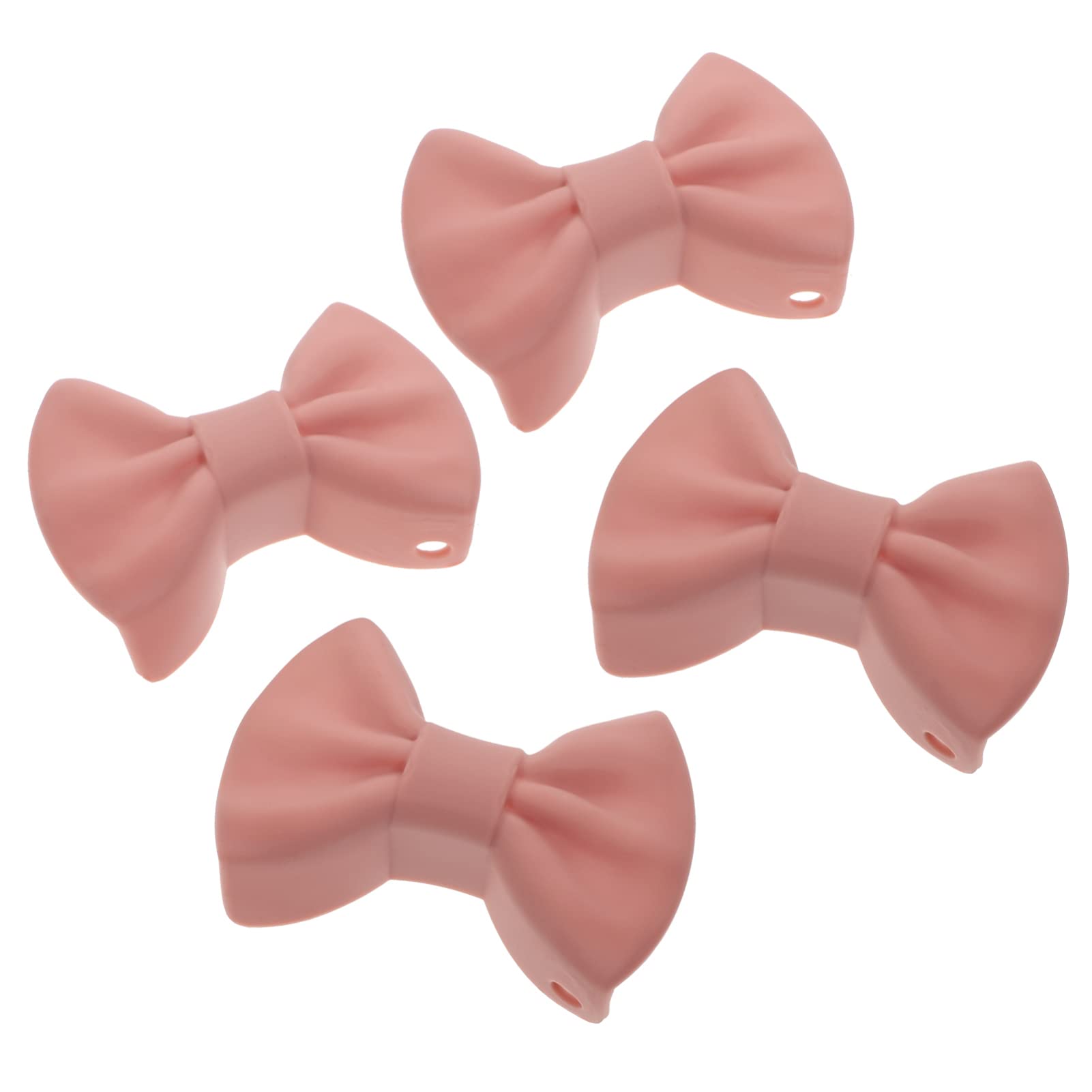 Cabilock 4pcs Silicone Heat Insulation Clips - Bow Design Pot Holders, Heat Resistant & Non-Slip Kitchen Clips, Wall Mountable (Pink) - Perfect for Cooking, Baking & Hanging Kitchen Utensils