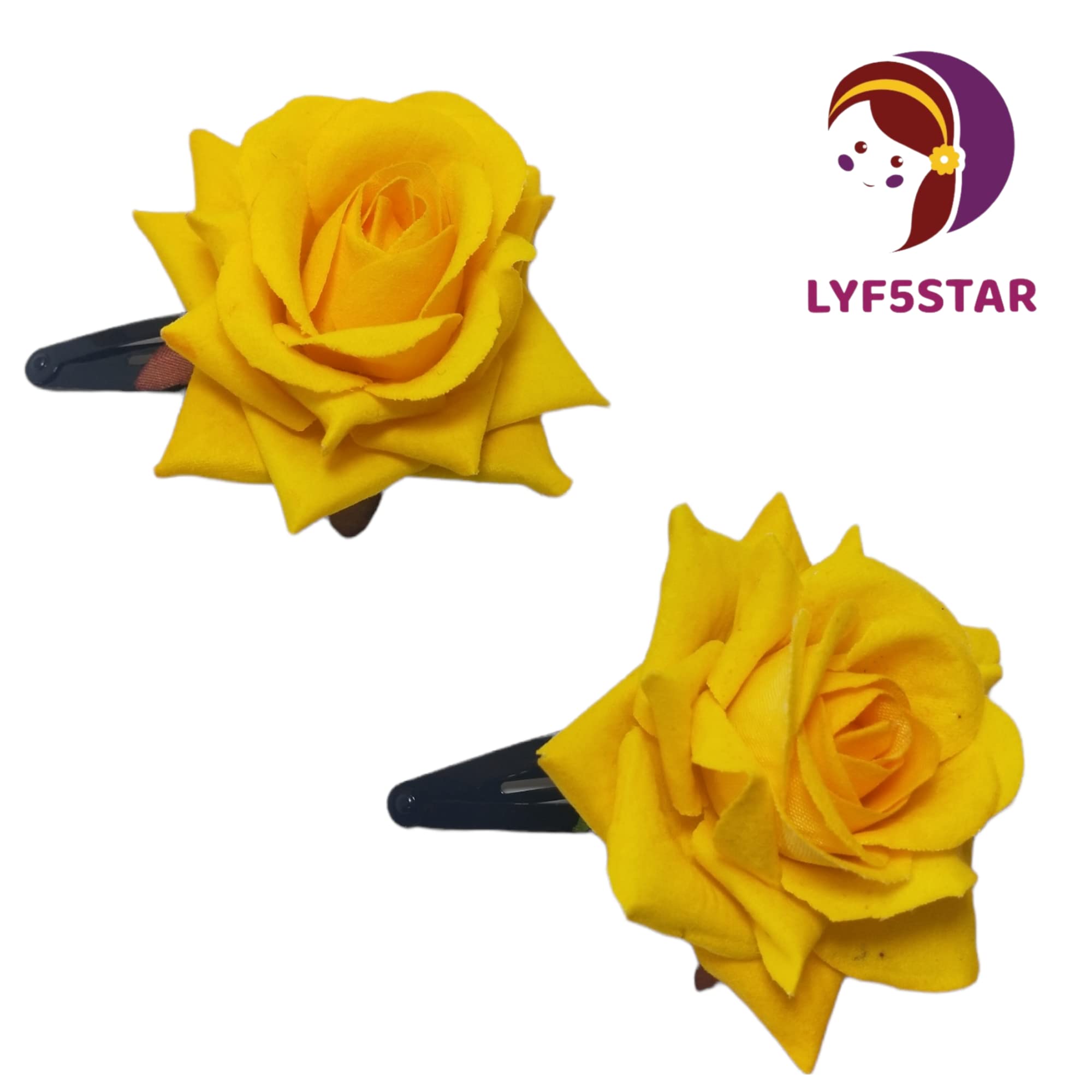LYF5STAR Handmade Rose Hair Clips for Women - Elegant Bridal Hair Accessories for Weddings, Prom & Parties (Pack of 4) | Perfect for Brides, Bridesmaids & Special Occasions