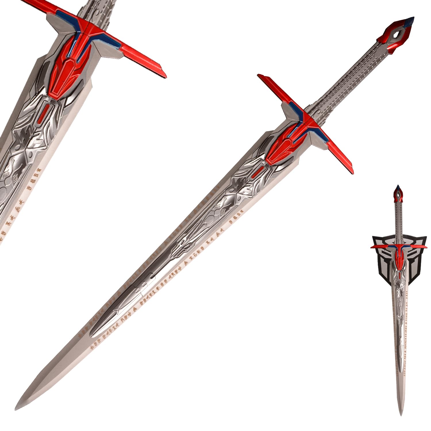 OptimusPrime Sword - Hand-Forged Stainless Steel Anime Cosplay Weapon | Perfect for Transformers Costume, Movie Reenactments & Collector Displays