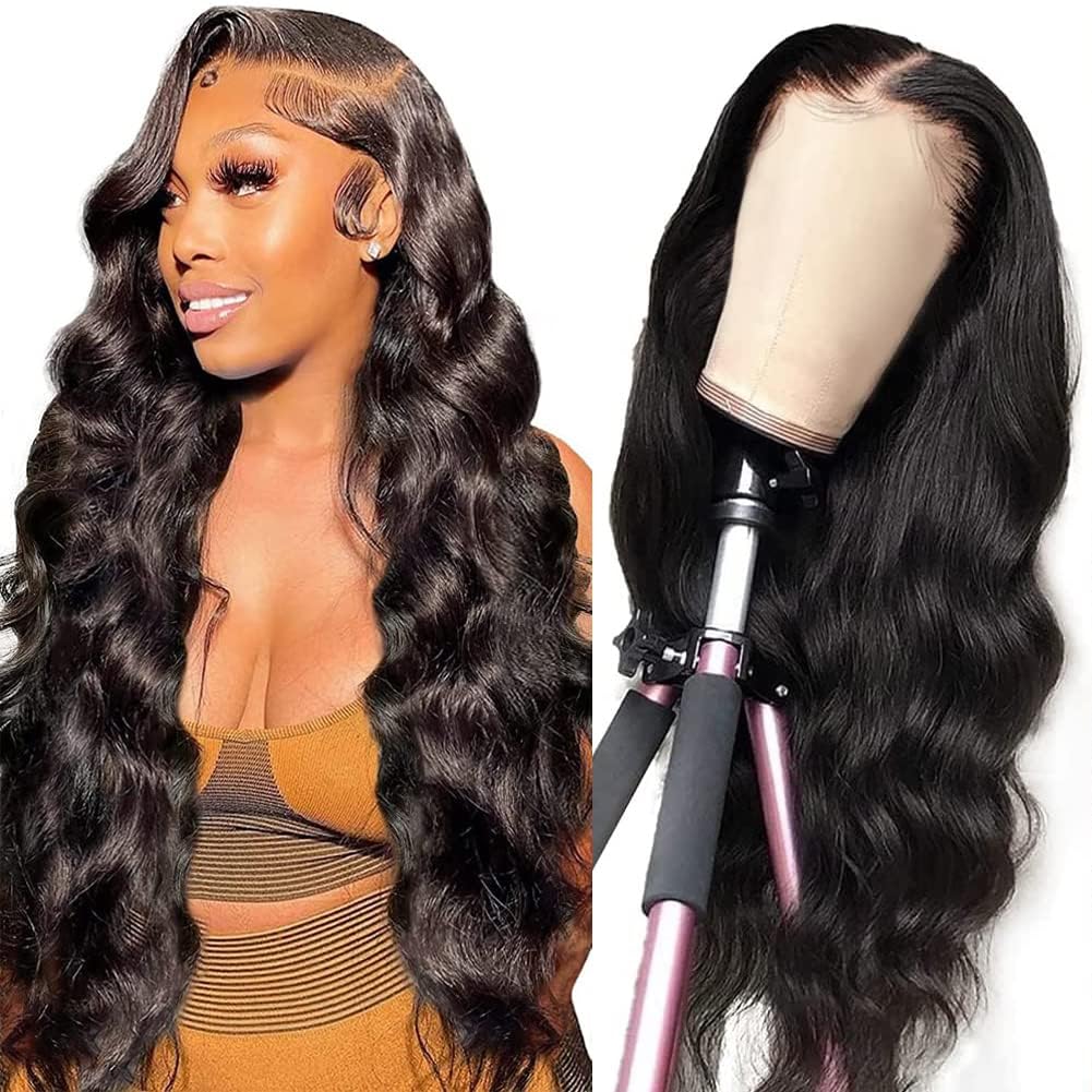 ANNELBEL 250% Density 28 Inch HD Lace Front Wigs Human Hair - Body Wave Pre Plucked 13x4 Glueless Wig for Women (Natural Color) | Wear & Go for Daily Use, Parties & Special Occasions