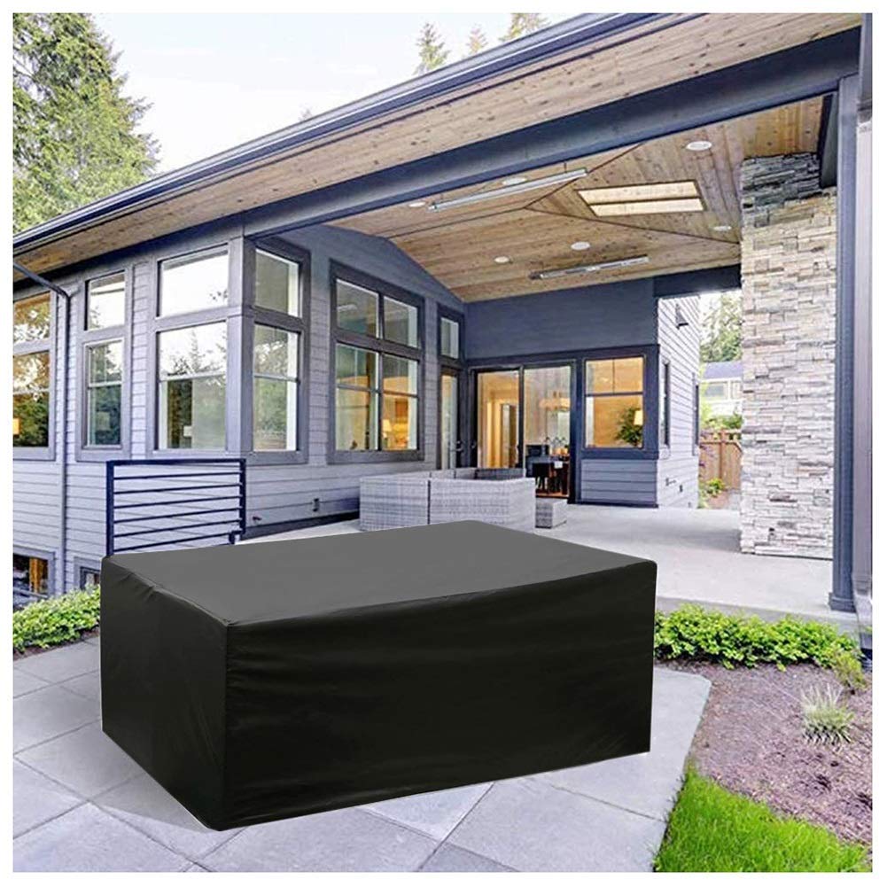 Heavy Duty Waterproof Garden Furniture Covers 200x140x90cm - Black Oxford Cloth Dust-Proof & UV Resistant Protection for Outdoor Sofas, Chairs, and Patio Furniture - Perfect for Storage, Rainy Days, and Sun Protection