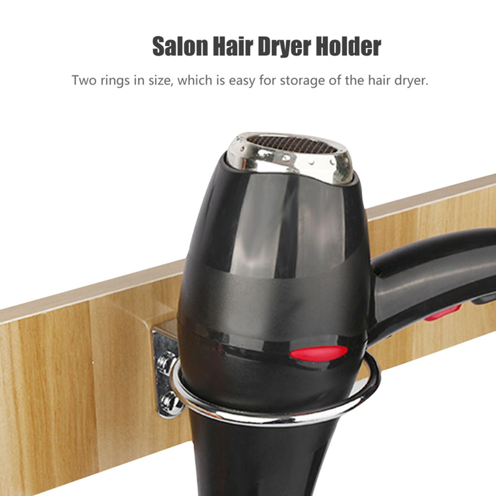 Stainless Steel Hair Dryer Holder for Salon - Adjustable Hands-Free Blow Dryer Stand with Secure Grip | Perfect for Salon, Bathroom & Home Styling Stations