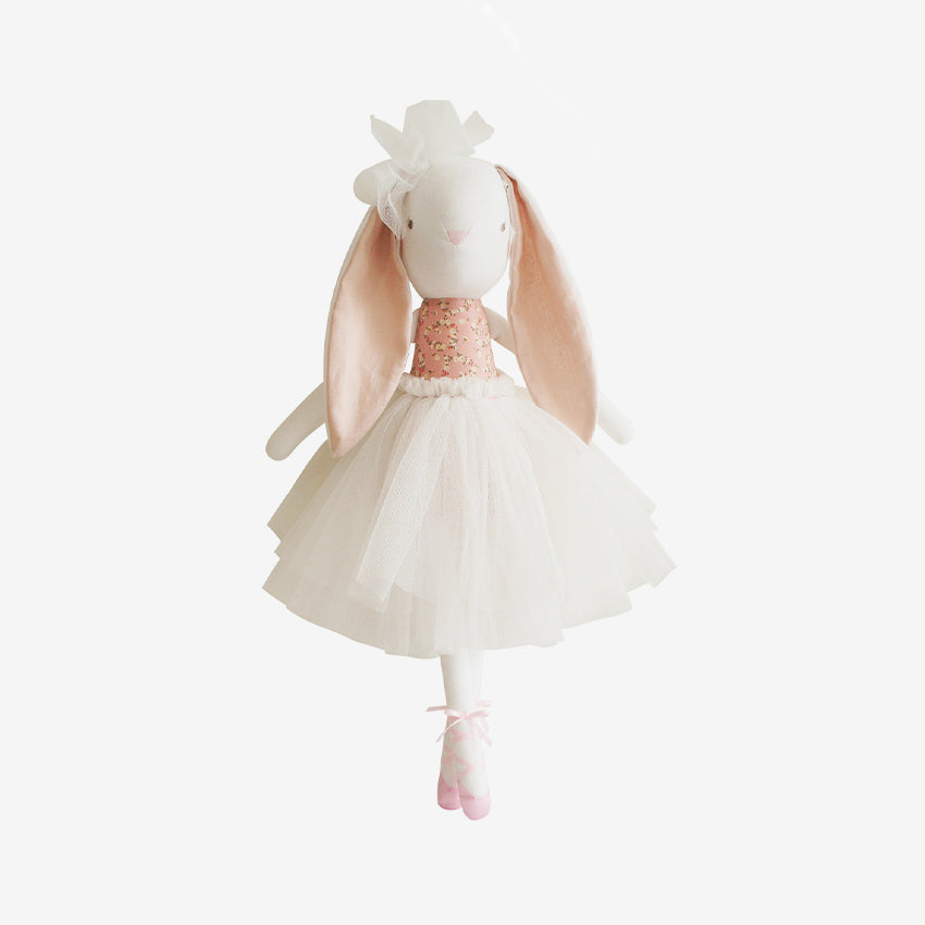 Alimrose Bronte Ballerina Bunny Posy Heart - Adorable Plush Bunny Toy for Kids, Perfect for Easter Gifts, Nursery Decor & Baby Shower Presents