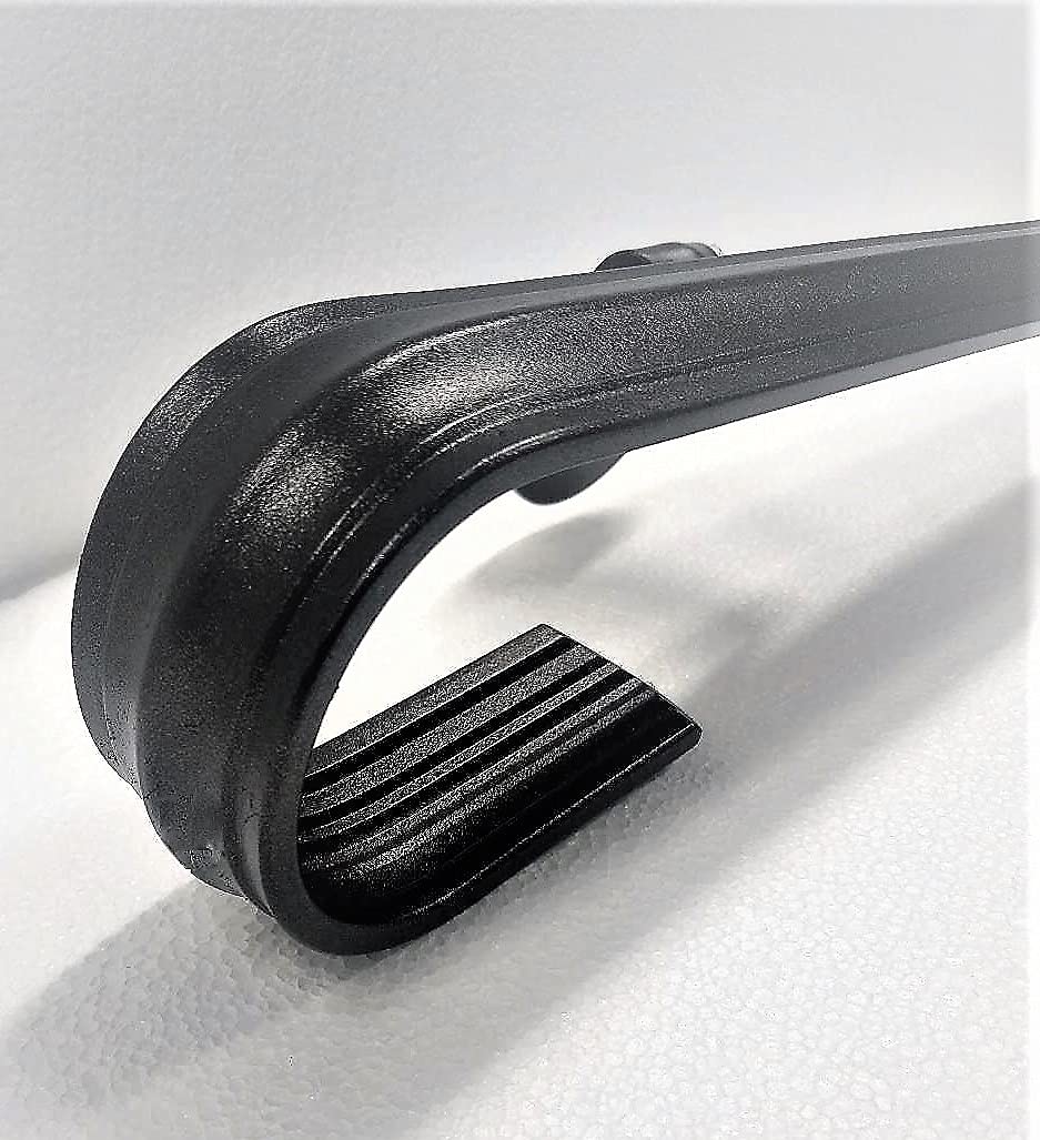Kenosha Wrought Iron Handrail - Black Metallic Finish, 1 Foot Length | Durable Indoor/Outdoor Stair Railing for Home & Garden Safety