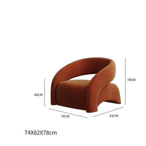 Luxury Velvet Sofa Chair - Plush Comfort for Living Room, Bedroom & Office - Modern Home Decor Accent Piece