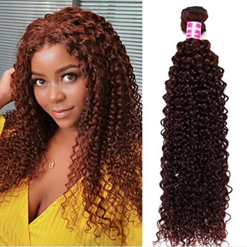 #33B curly one bundle reddish brown color