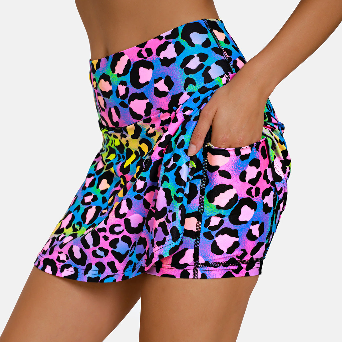 Cute Candy Kitty Skort for Women - Flowy Tennis Skirt with Pockets | Perfect for Casual Wear, Workout, and Sports Activities