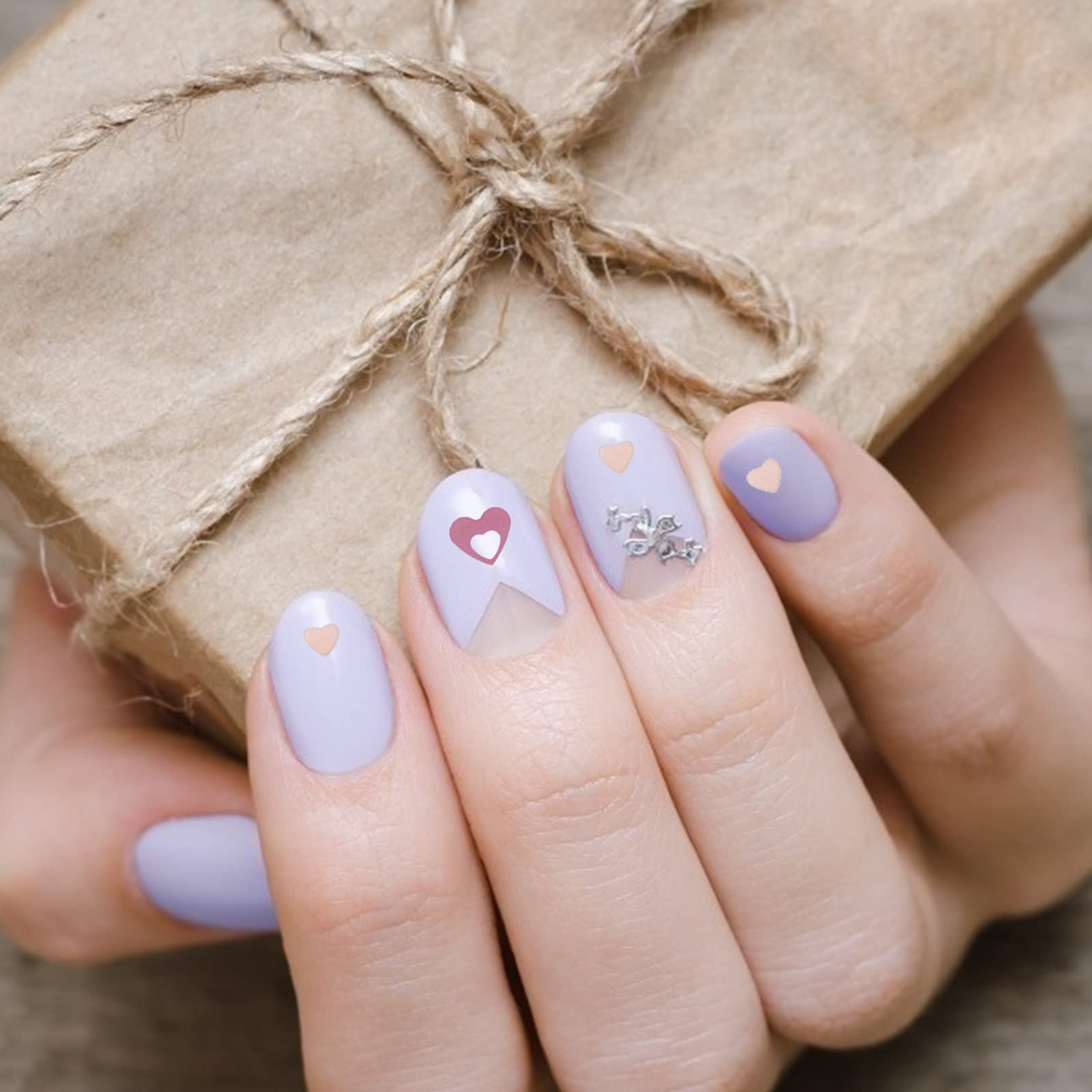 FOMIYES 2 Pack Valentine's Day Nail Sequins - Heart Shaped Glitter Nail Art Decorations for DIY Manicure, Perfect for Valentine's Gifts, Nail Salon & Party Nail Designs