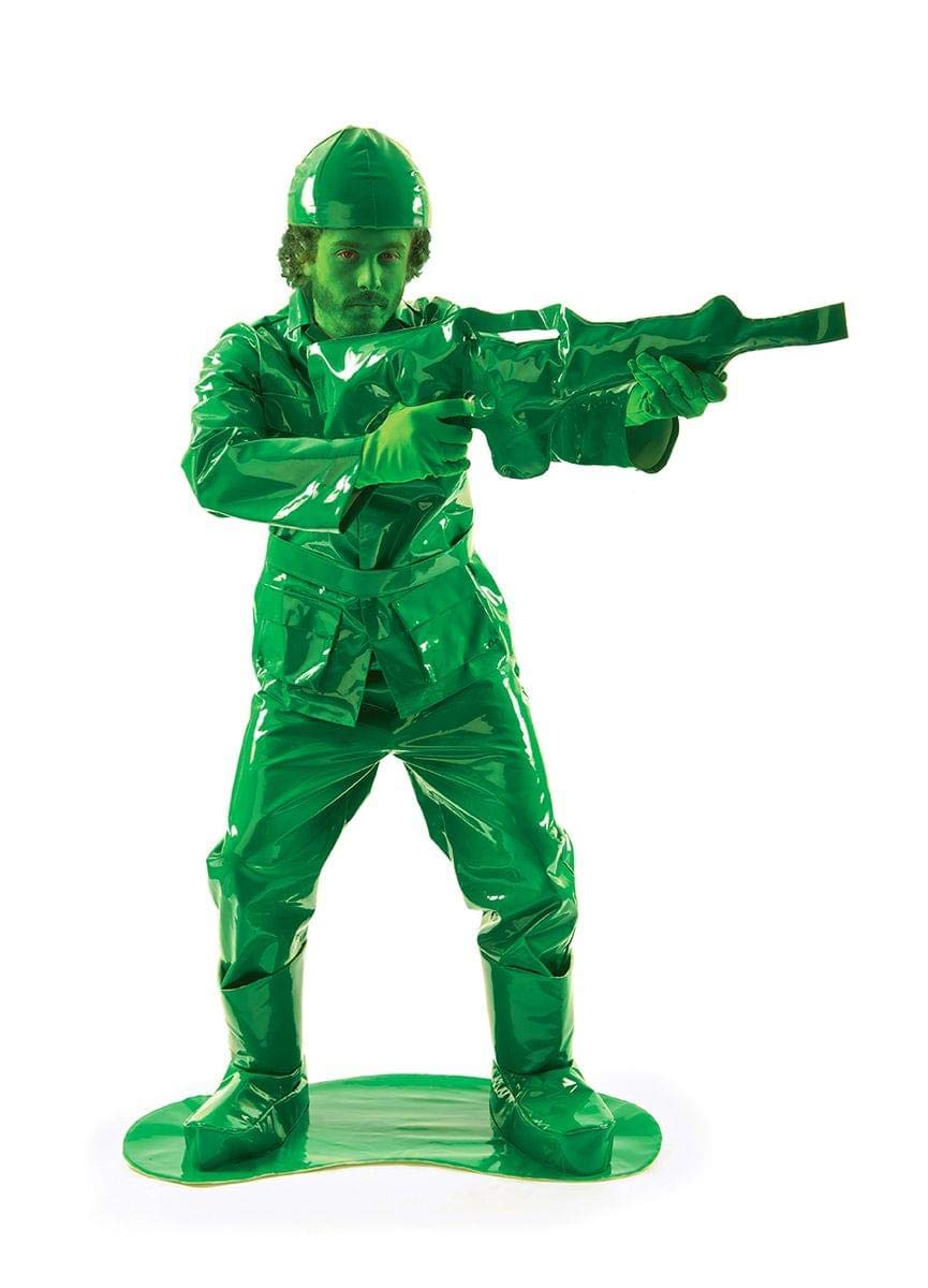 Green Army Man Adult Costume - Military Soldier Halloween Cosplay Outfit for Men | Perfect for Halloween Parties, Cosplay Events & Themed Costume Nights