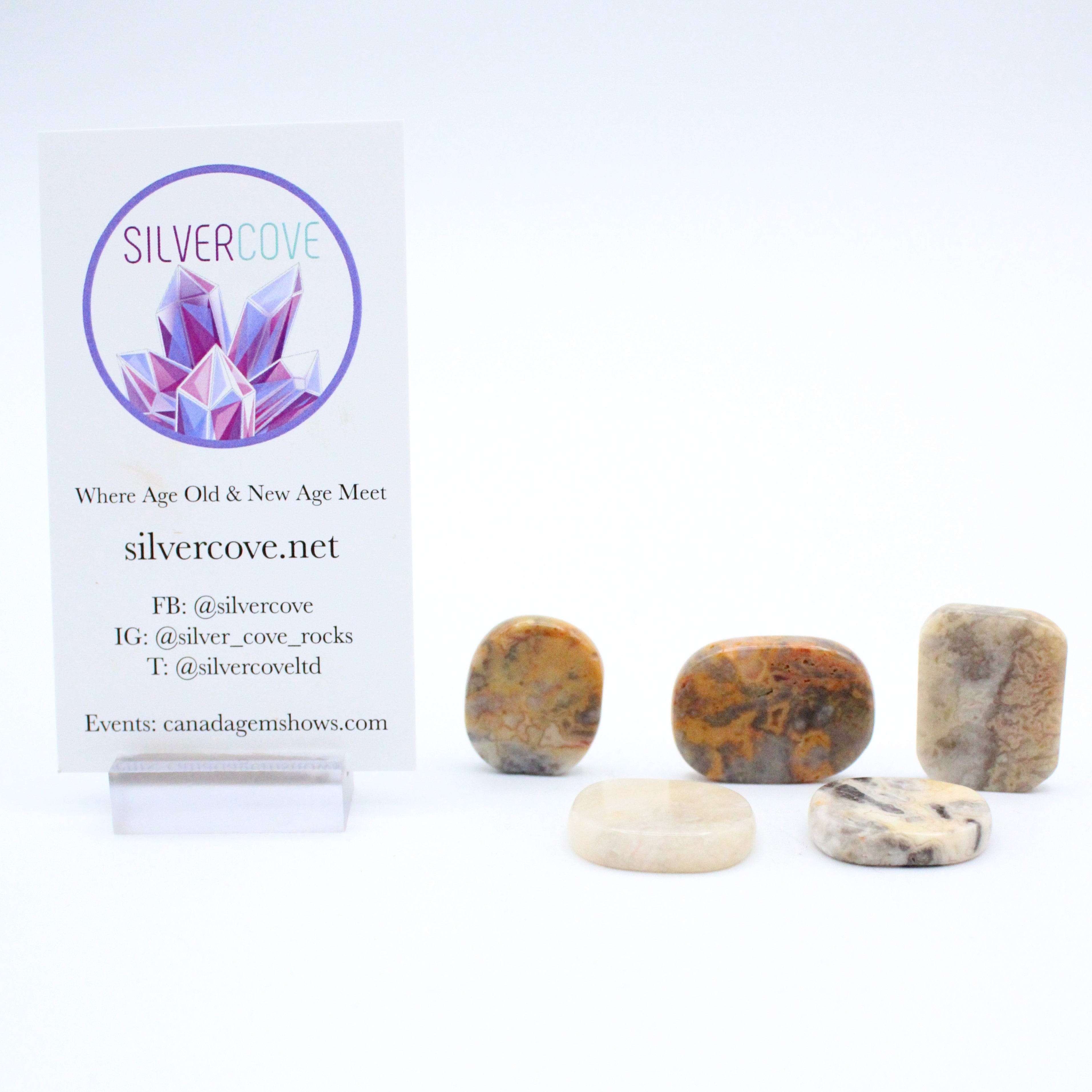 Premium Crazy Lace Agate Thumb Stones - Natural Healing Pocket Worry Stones for Stress Relief & Meditation - Perfect for Anxiety Relief, Mindfulness Practice, and Office Desk Decor