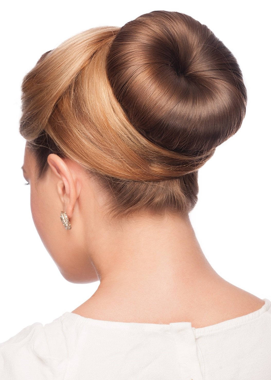 Beaute Galleria Hair Donut Bun Maker - Black Mesh Chignon Ring for Ballet, Sock Bun & Updo Hairstyles (Small Size) - Perfect for Dance, Work & Formal Events