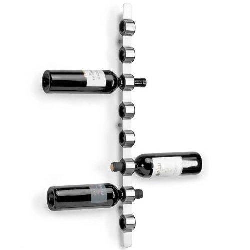 Blomus CIOSO Modern Wall-Mounted Wine Bottle Holder - Stainless Steel Wine Rack for Kitchen, Bar & Dining Room Decor - Space-Saving Wine Storage Solution (Model R066080)