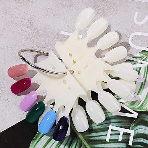 Boxoon 10 Sheets Nail Color Display Card - DIY Nail Art Display Board for Salon & Home Use - Perfect for Nail Polish Swatches, Nail Tech Practice, and Nail Art Showcase