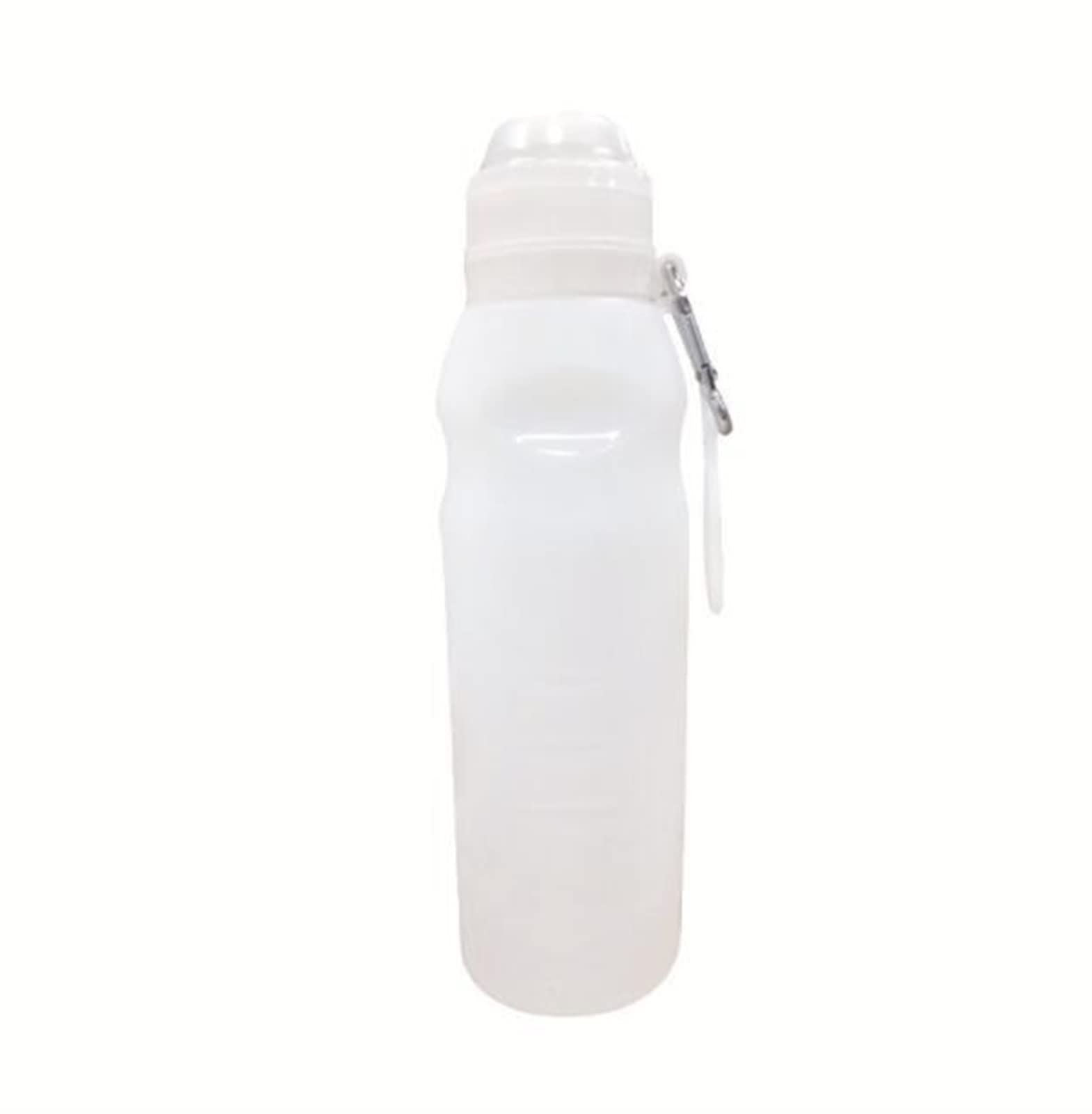 Eco-Friendly Collapsible Silicone Water Bottle - 600ml Lightweight Sport Bottle for Gym, Hiking, Camping, Travel & Cycling | Foldable Drinking Bottle for Outdoor Activities & Fitness (Color: A)