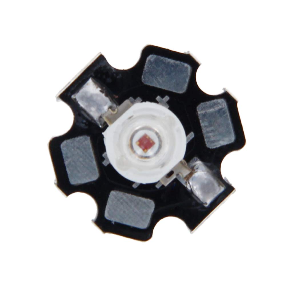 Othmro High Power 3W Red LED Chip with Aluminum Heatsink Base - 2-2.5V 700mA Lamp Beads for DIY Lighting, Automotive, and Decorative Applications