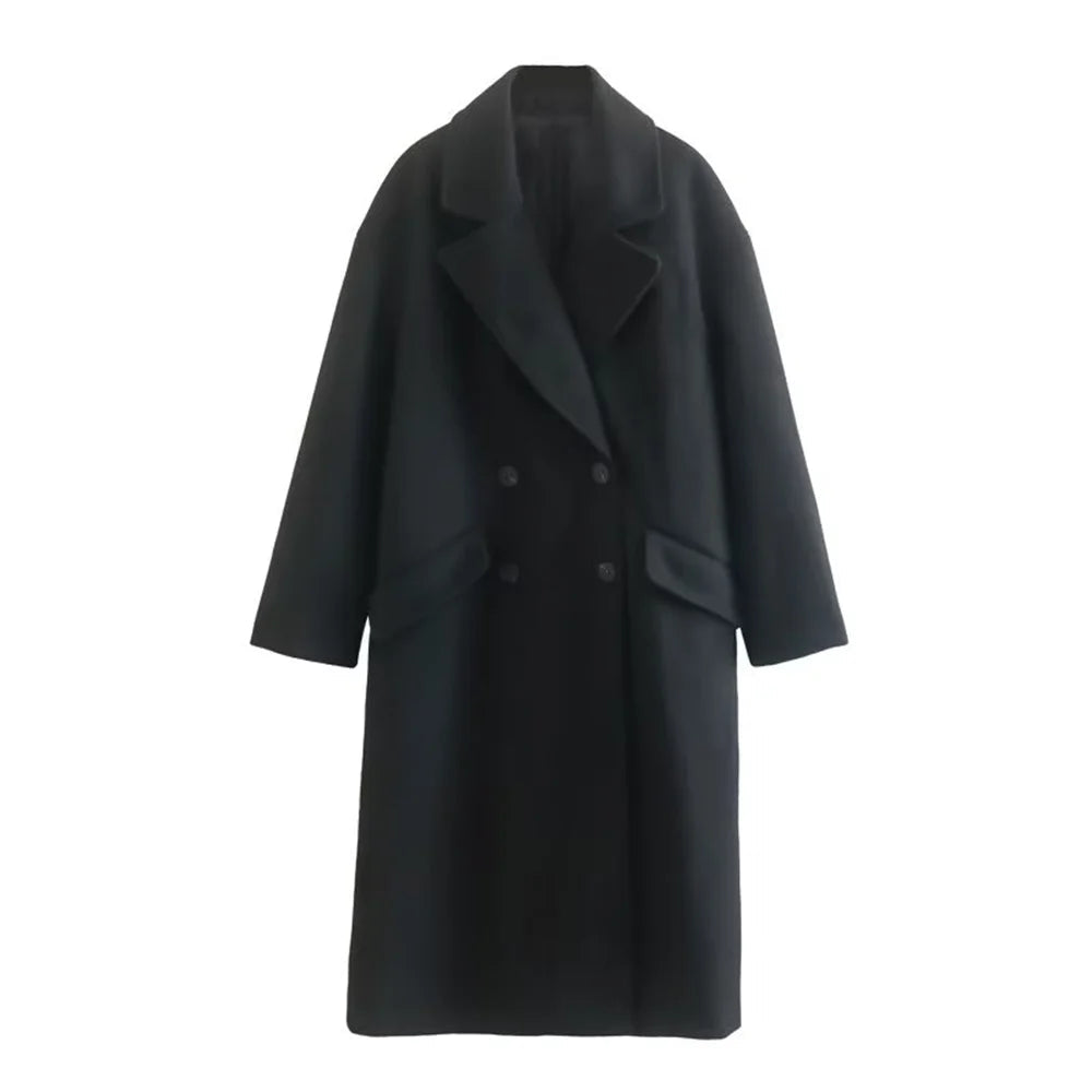 Women's Autumn Trench Coat - European & American Style Loose Fit Long Sleeve Casual Jacket for Fall | Perfect for Office, Dating & Daily Wear