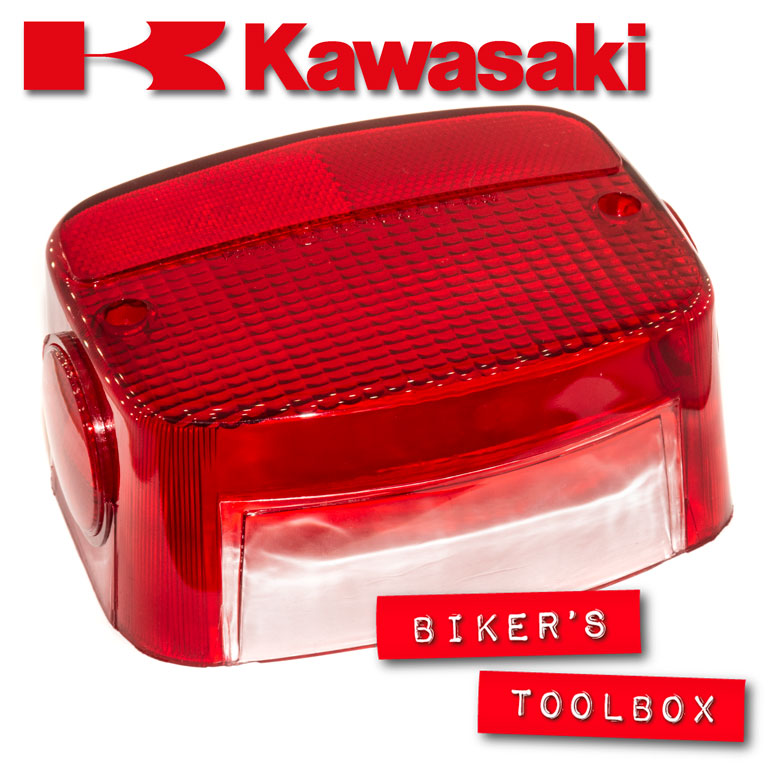 Original Kawasaki Rear Tail Light Lens Replacement - Durable & Waterproof for Motorcycle, ATV, UTV - Perfect for Night Riding & Off-Road Adventures