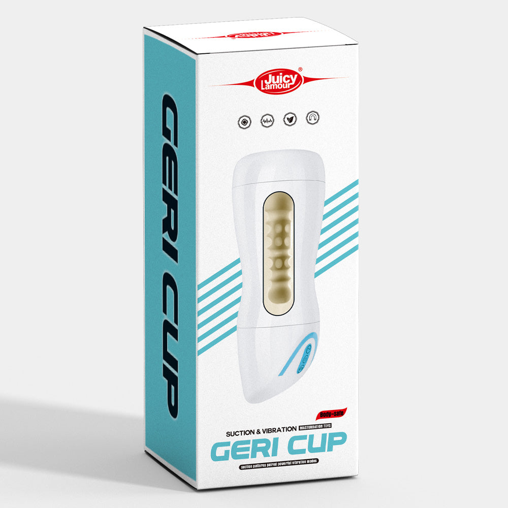 Geri Cup - Suction & Vibration Masturbator for Men & Women, Waterproof & Rechargeable Adult Toy for Solo Play & Couples Use
