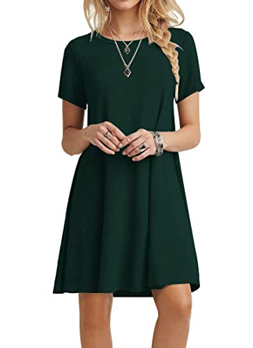 Crewneck Dress-dark Green