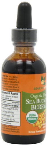 100% Certified Organic Sea Buckthorn Berry Oil - Cold Pressed, 1.76 Oz (Pack of 3) for Skin Care, Hair Growth & Anti-Aging - Natural Face Serum & Moisturizer