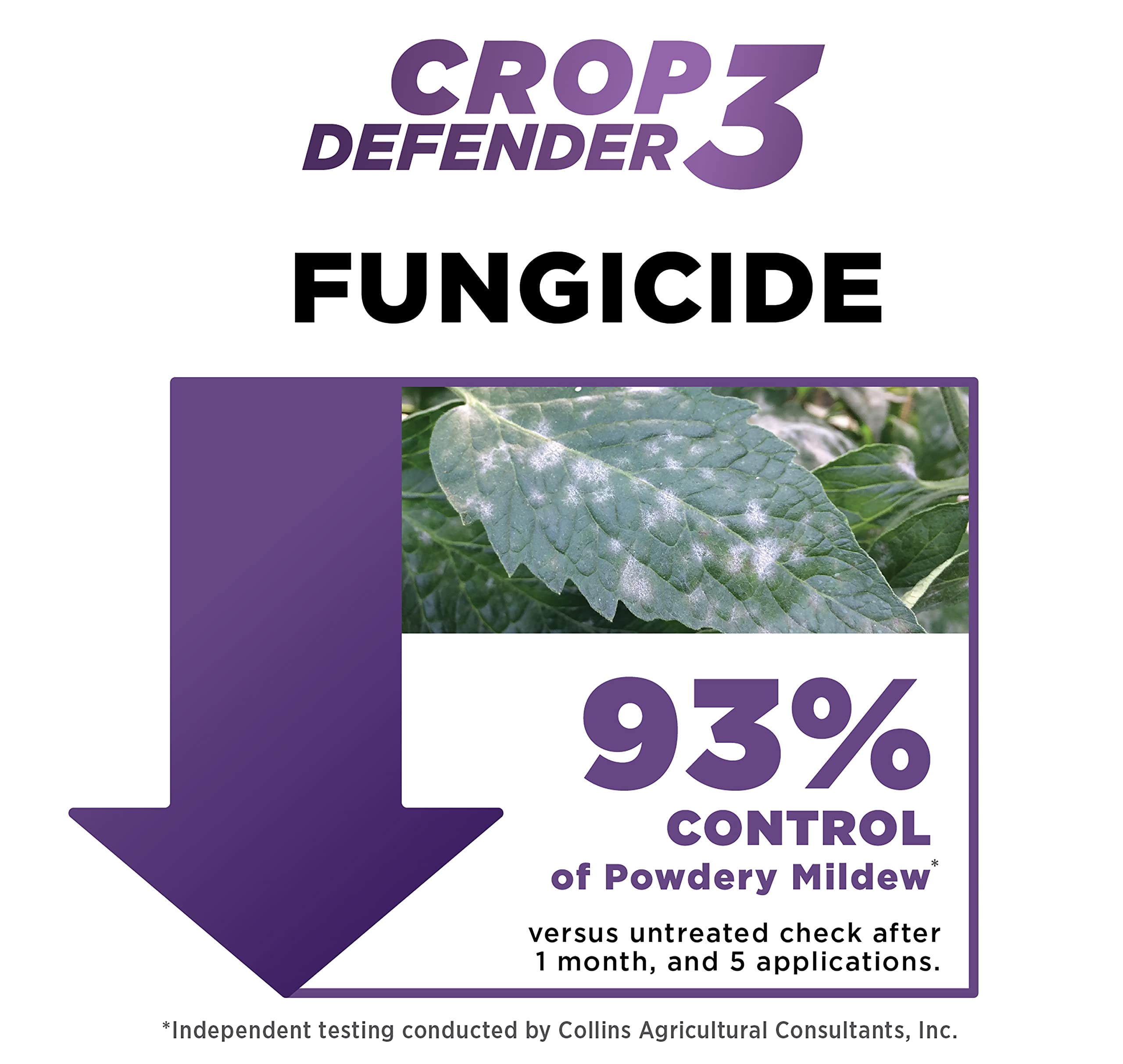 Grower's Ally Crop Defender 3 Concentrate 1 qt - Organic Insecticide & Fungicide for Plants | Kills Powdery Mildew, Spider Mites & Russet Mites | Safe Natural Plant Protection | Makes 100 Gallons | Ideal for Indoor/Outdoor Gardens, Greenhouses & Hydroponics