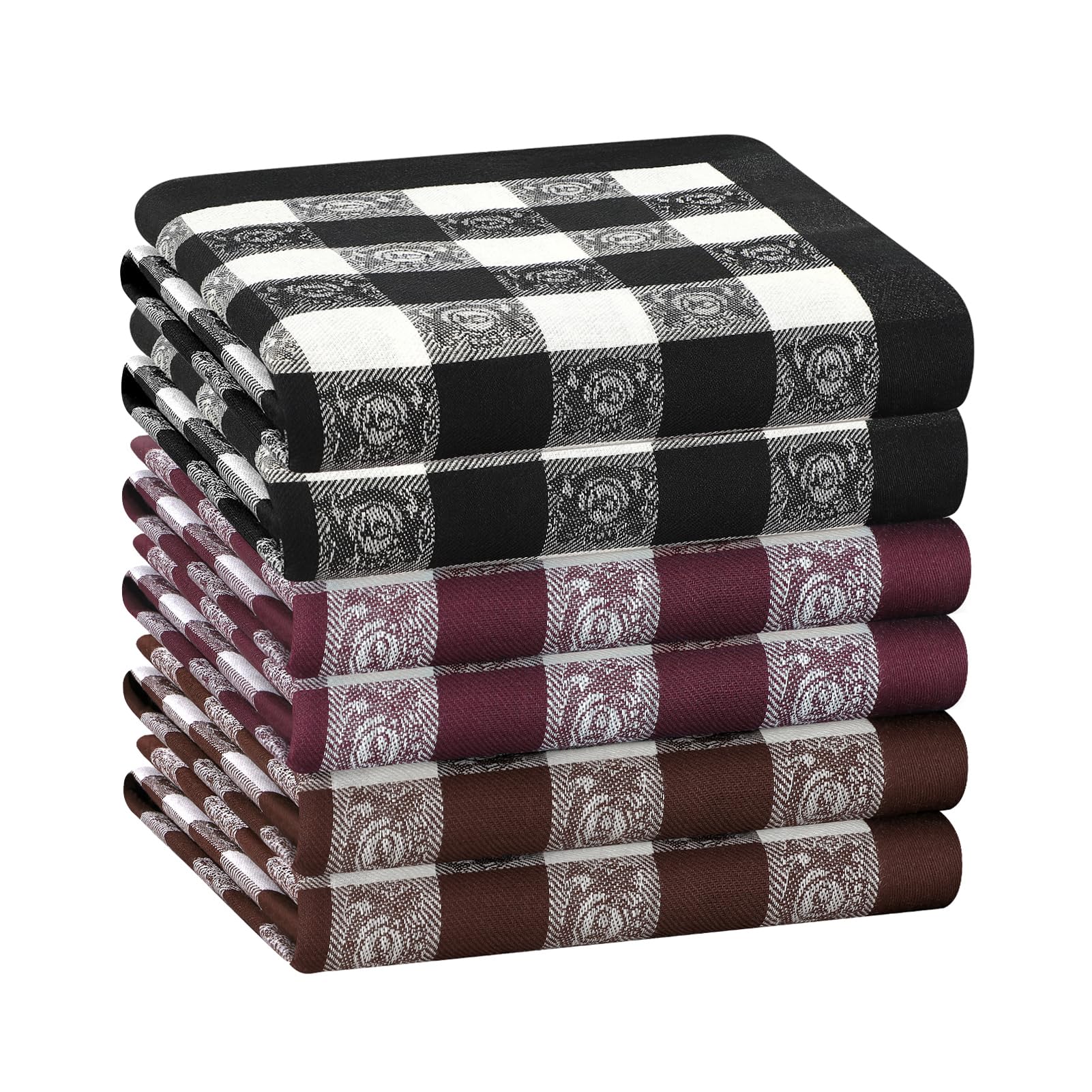 HOULIFE Men's Cotton Handkerchiefs - Soft & Breathable Hankies for Everyday Use, Travel & Formal Occasions | Premium Cotton Men's Pocket Squares