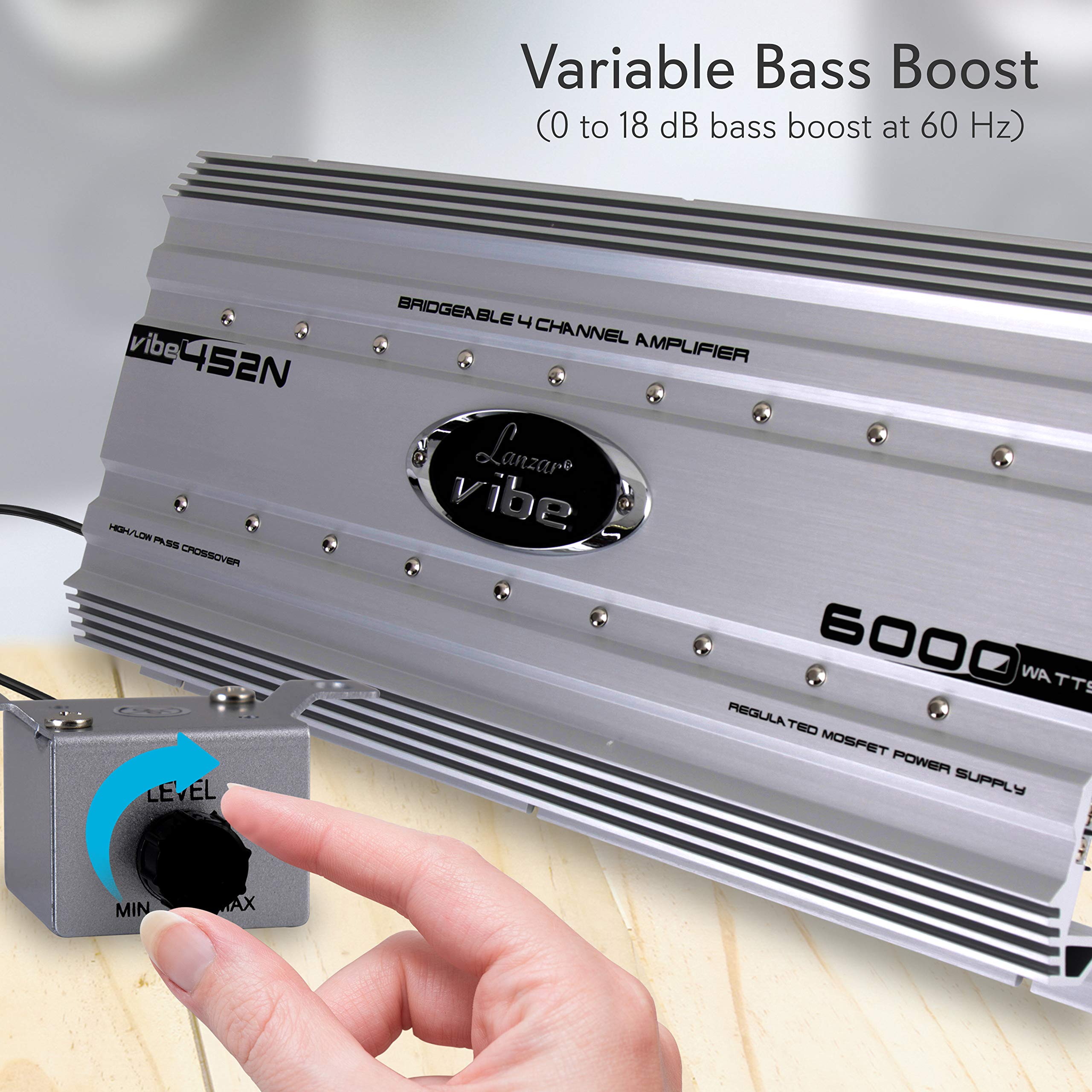 6000W 4-Channel Mosfet Car Audio Amplifier with RCA Input, Subwoofer Bass Control, LED Indicator - Powerful Car Stereo Amp for Enhanced Bass & Clear Sound - Perfect for Car Audio Upgrades, Truck Sound Systems & DIY Installations