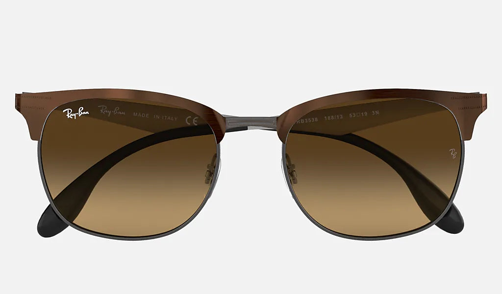 Ray Ban RB3538 Sunglasses 53mm Brown/Brown Gradient Polarized Aviator - Stylish UV Protection for Driving, Outdoor & Fashion