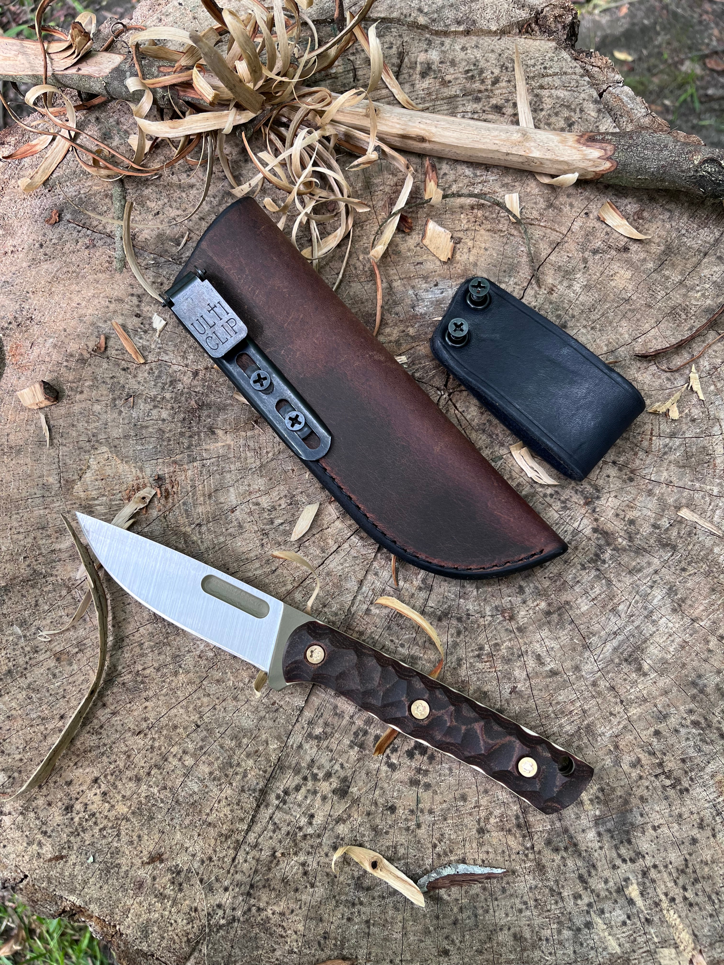 Premium Modular Leather Sheath - Durable & Customizable Knife Holder for Outdoor, Camping & EDC Use