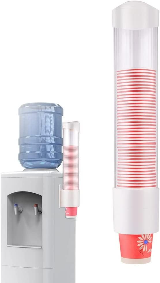 Zinley Wall Mounted Plastic Paper Cup Dispenser Holder - Organizer for Disposable Drinking Cups & Glasses | Perfect for Office, Kitchen, Restaurant, and Party Use