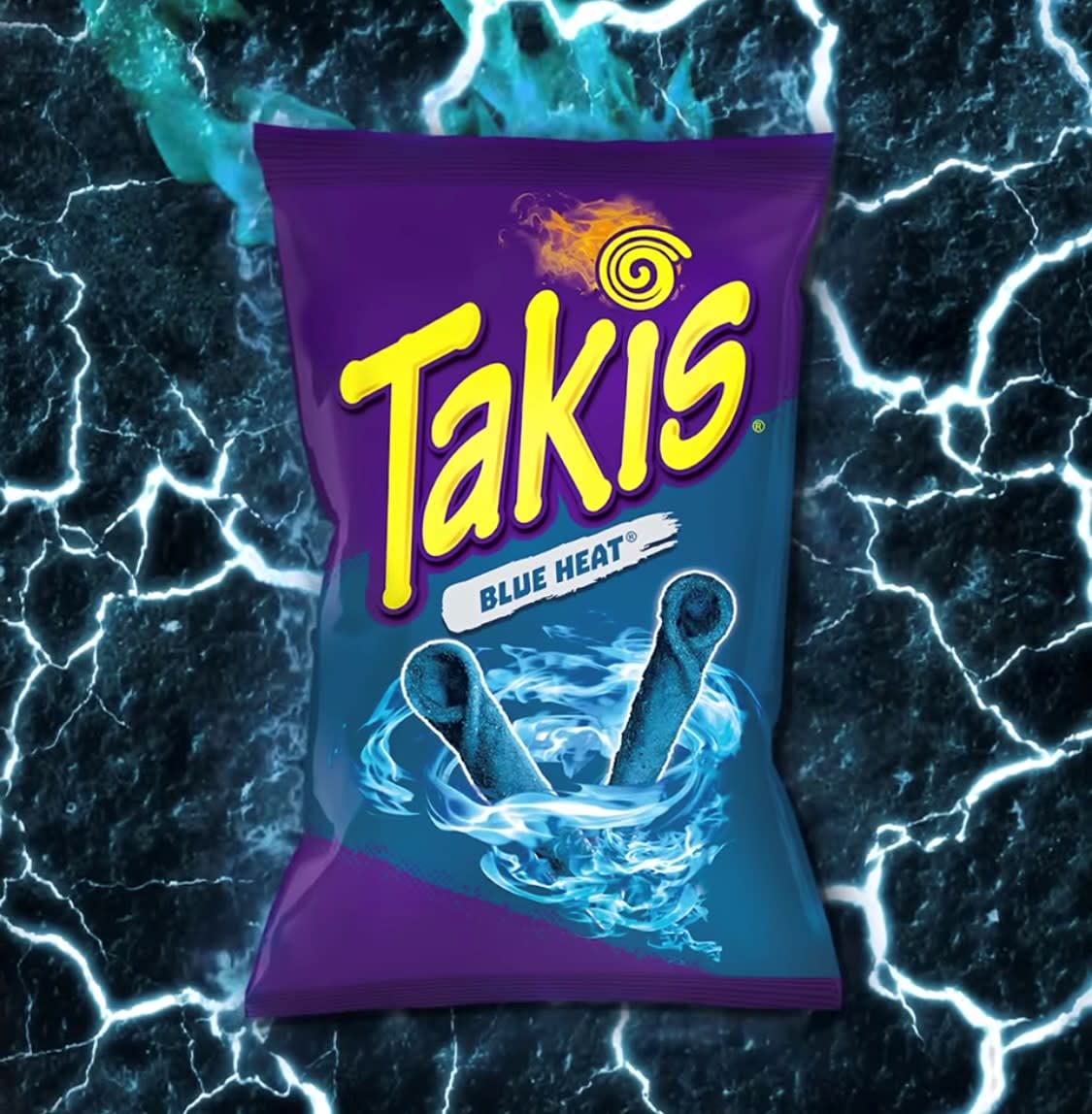 Takis Blue Heat 4oz Hot Chili Pepper Tortilla Chips - 20 Count Pack - Spicy Snacks for Parties, Movie Nights & Game Day