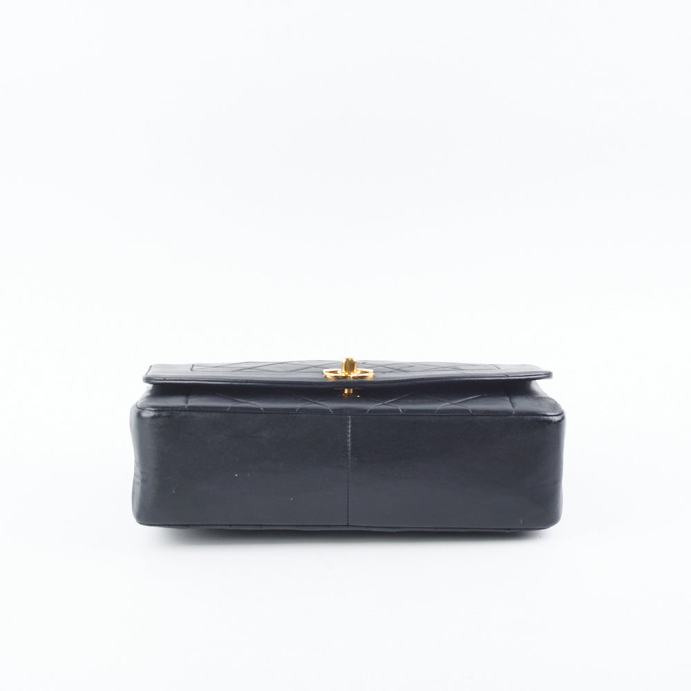 Chanel Medium Diana Black Leather Shoulder Bag - Luxury Designer Handbag for Women | Perfect for Work, Travel & Evening Events