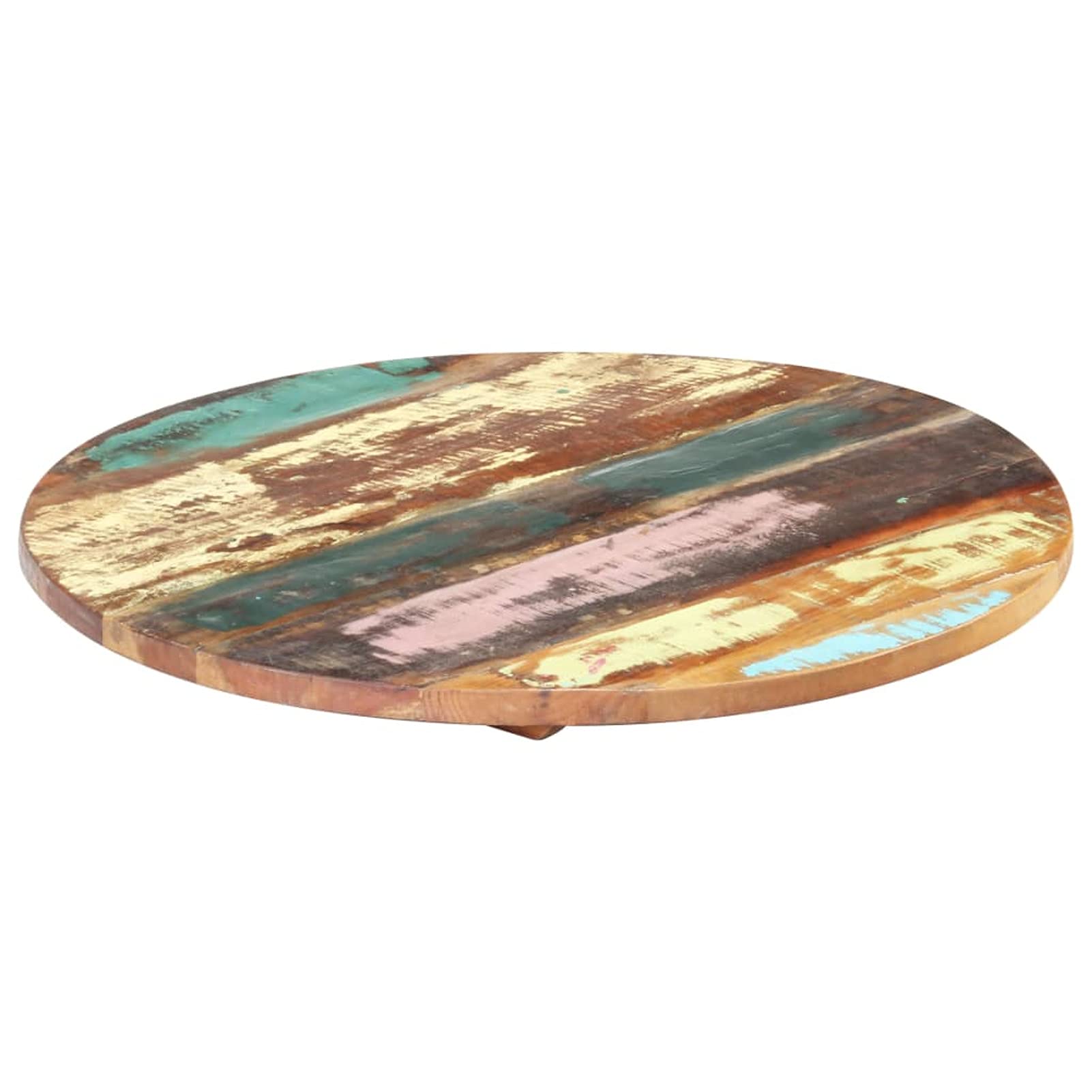 Reclaimed Wood Table Top with Tempered Glass Panel - 27.6