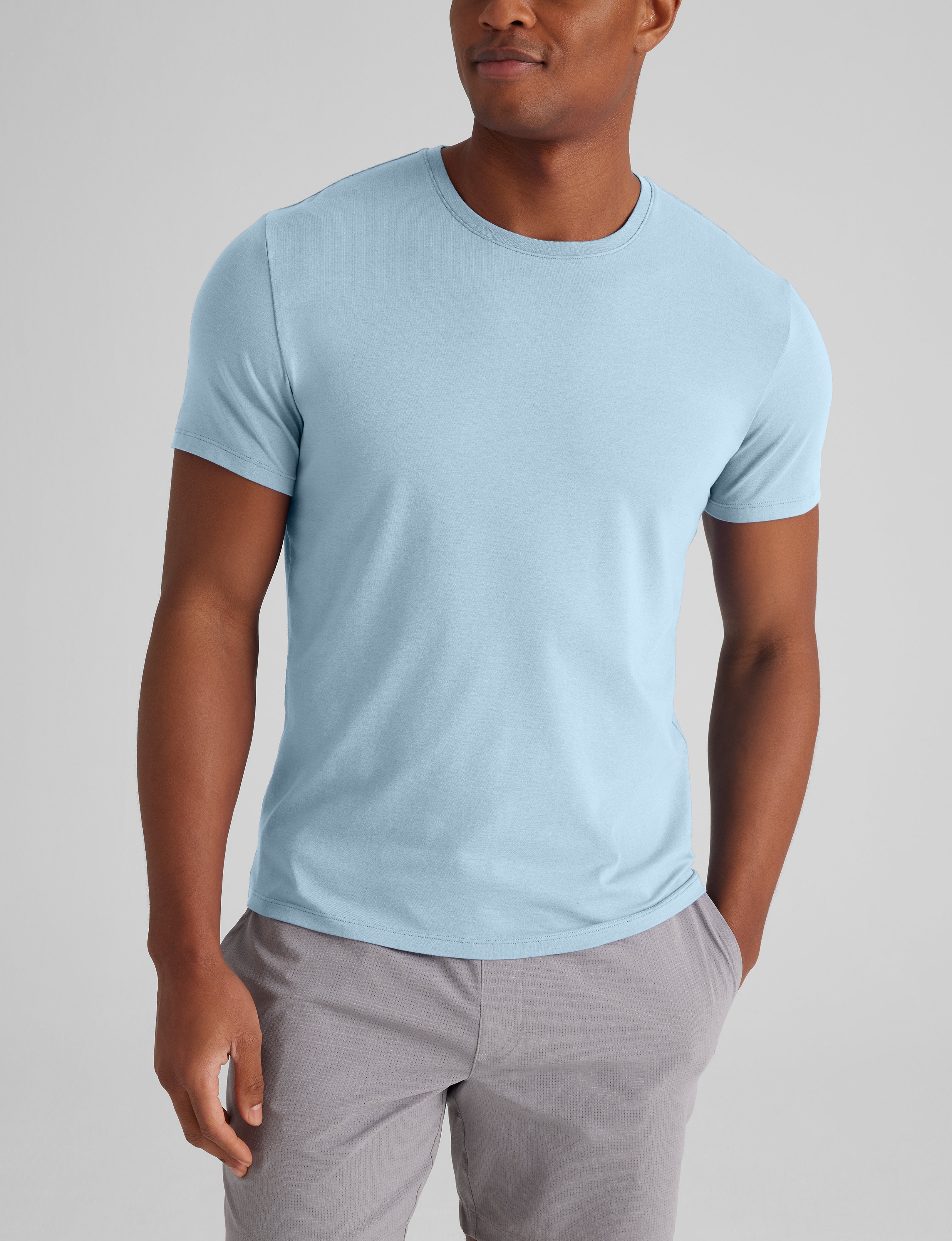 Second Skin Crew Neck T-Shirt for Men & Women | Ultra Soft Stretch Cotton | Perfect for Layering, Casual Wear & Everyday Comfort