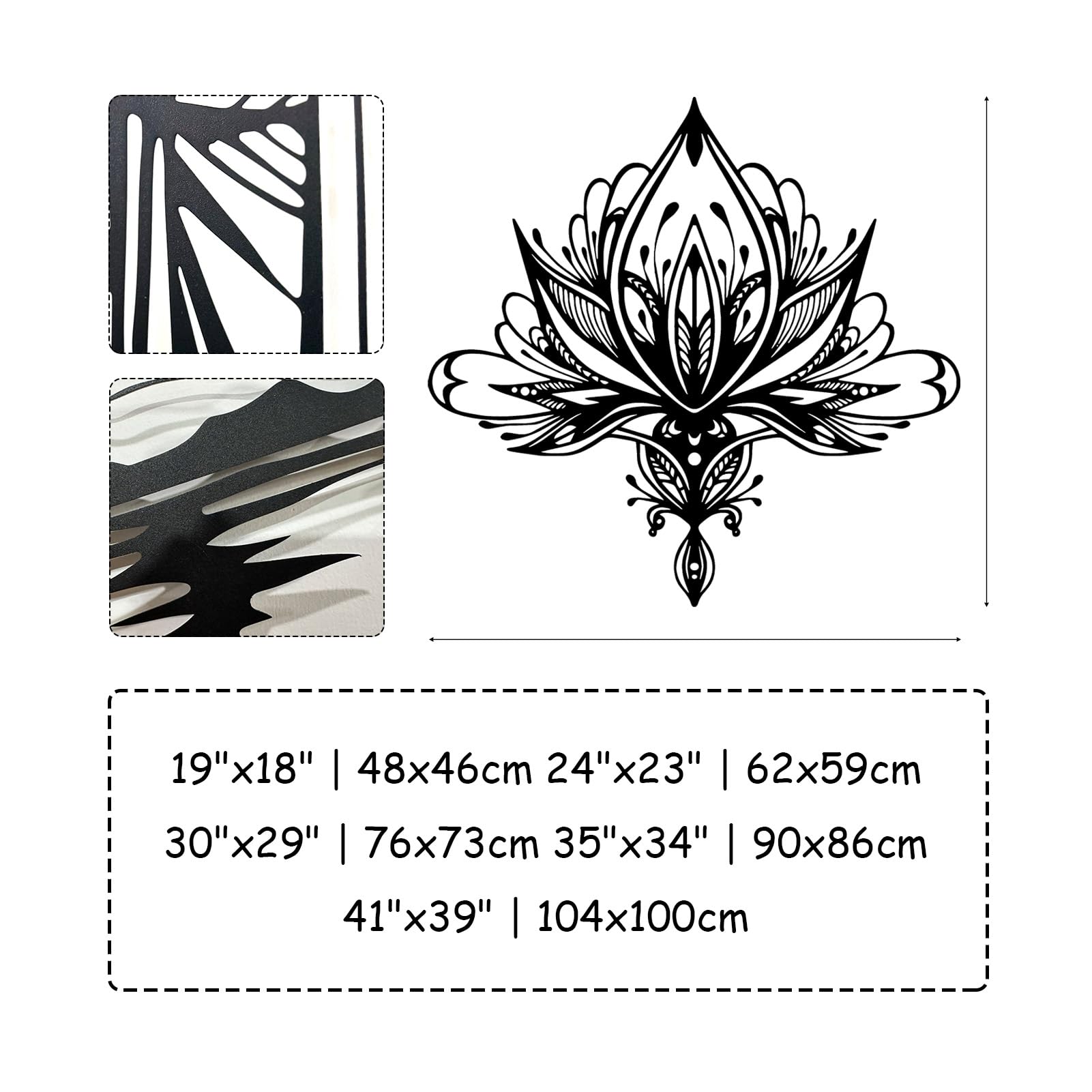 Lotus Mandala Metal Wall Art - 24