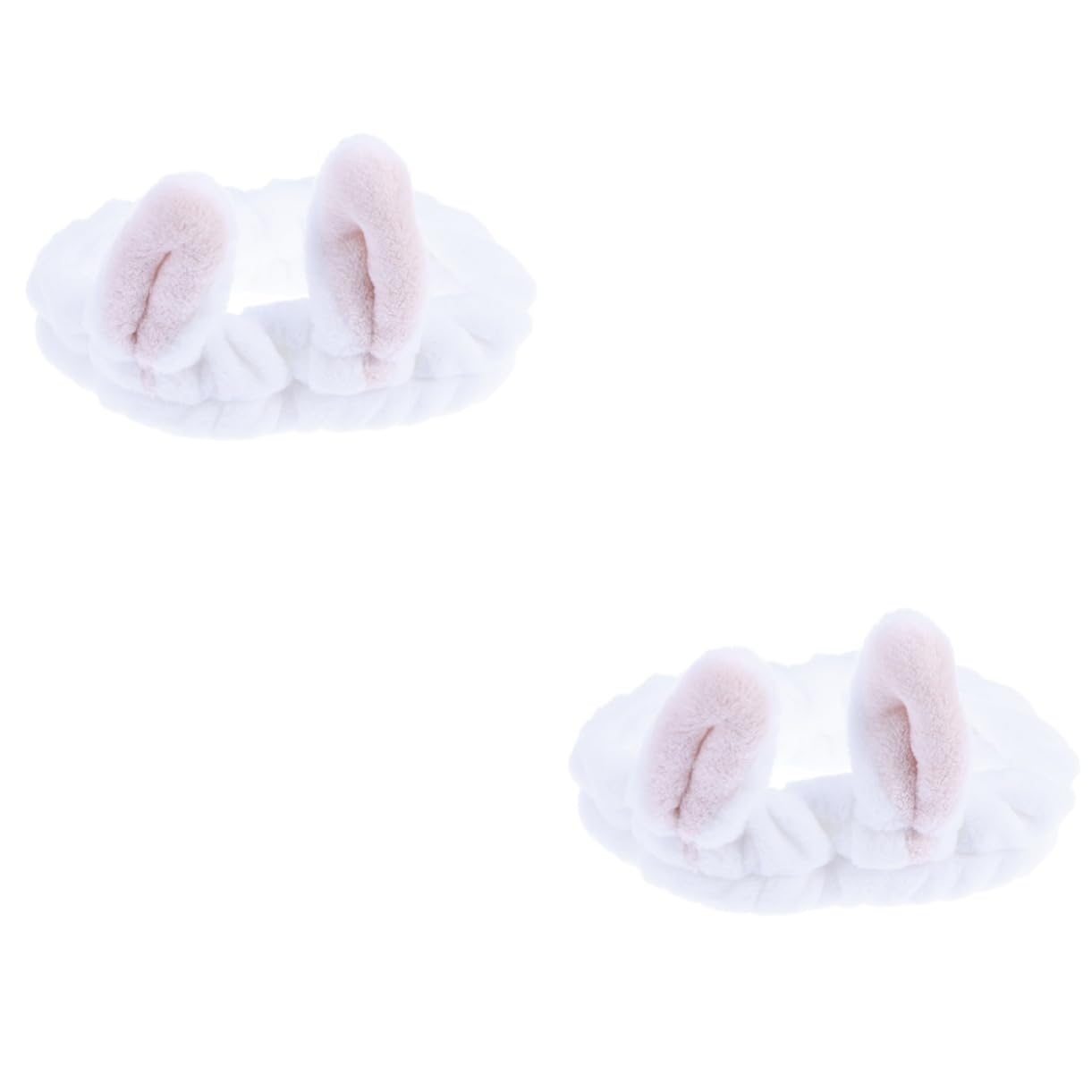 Minkissy 2-Pack Bunny Ear Makeup Headbands for Women & Kids - Soft Spa Hairbands for Washing Face, Skincare, and Beauty Routines - Perfect for Bathroom, Salon, and Home Use