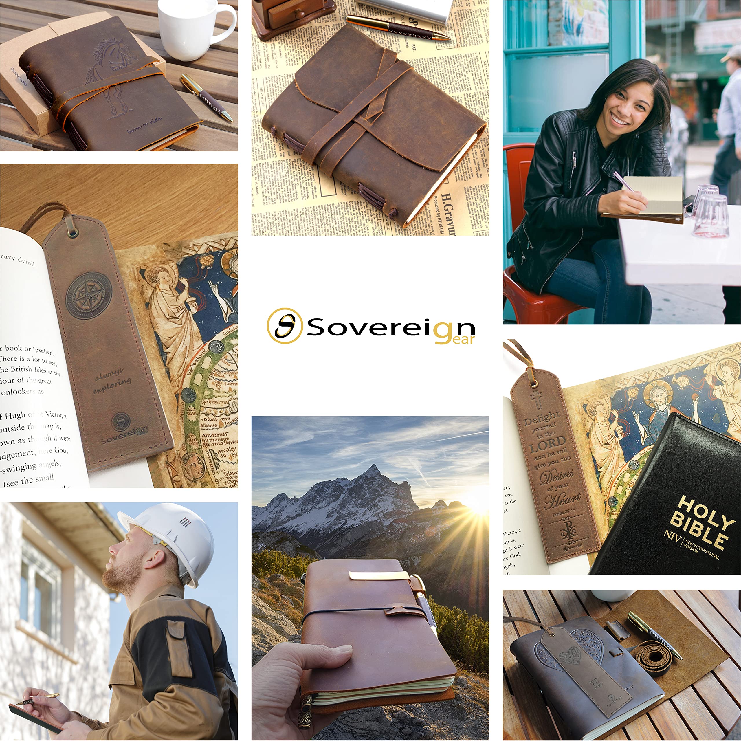 Premium Handmade Leather Pocket Notebook - Refillable Passport Size Travel Journal for Men & Women | 5.4x4.3