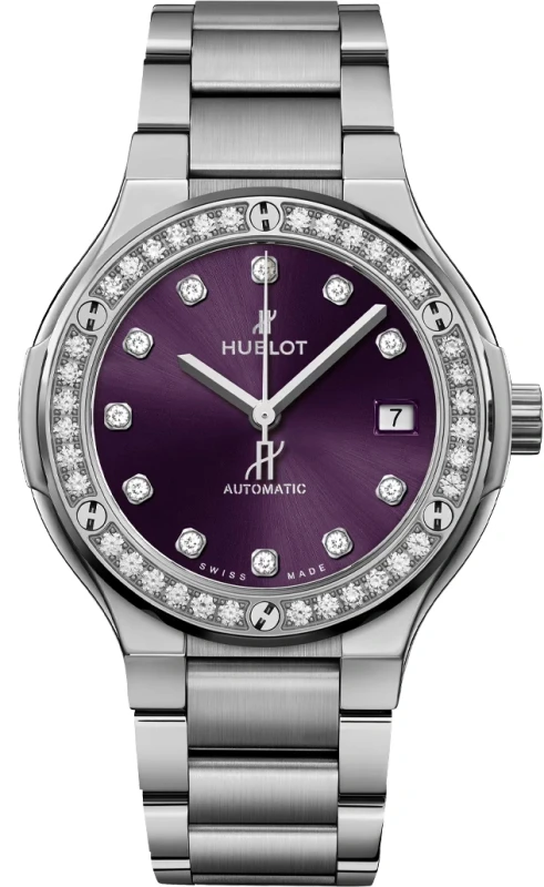 Hublot Classic Fusion Titanium & Diamond Ladies Watch - Luxury Women's Timepiece for Business, Events & Special Occasions
